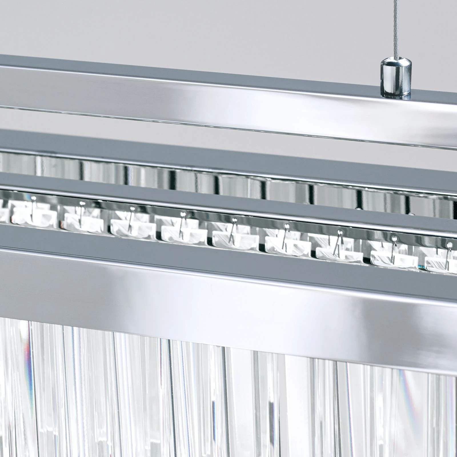 PRISM LED viseća lampa, izdužena, hrom - 5