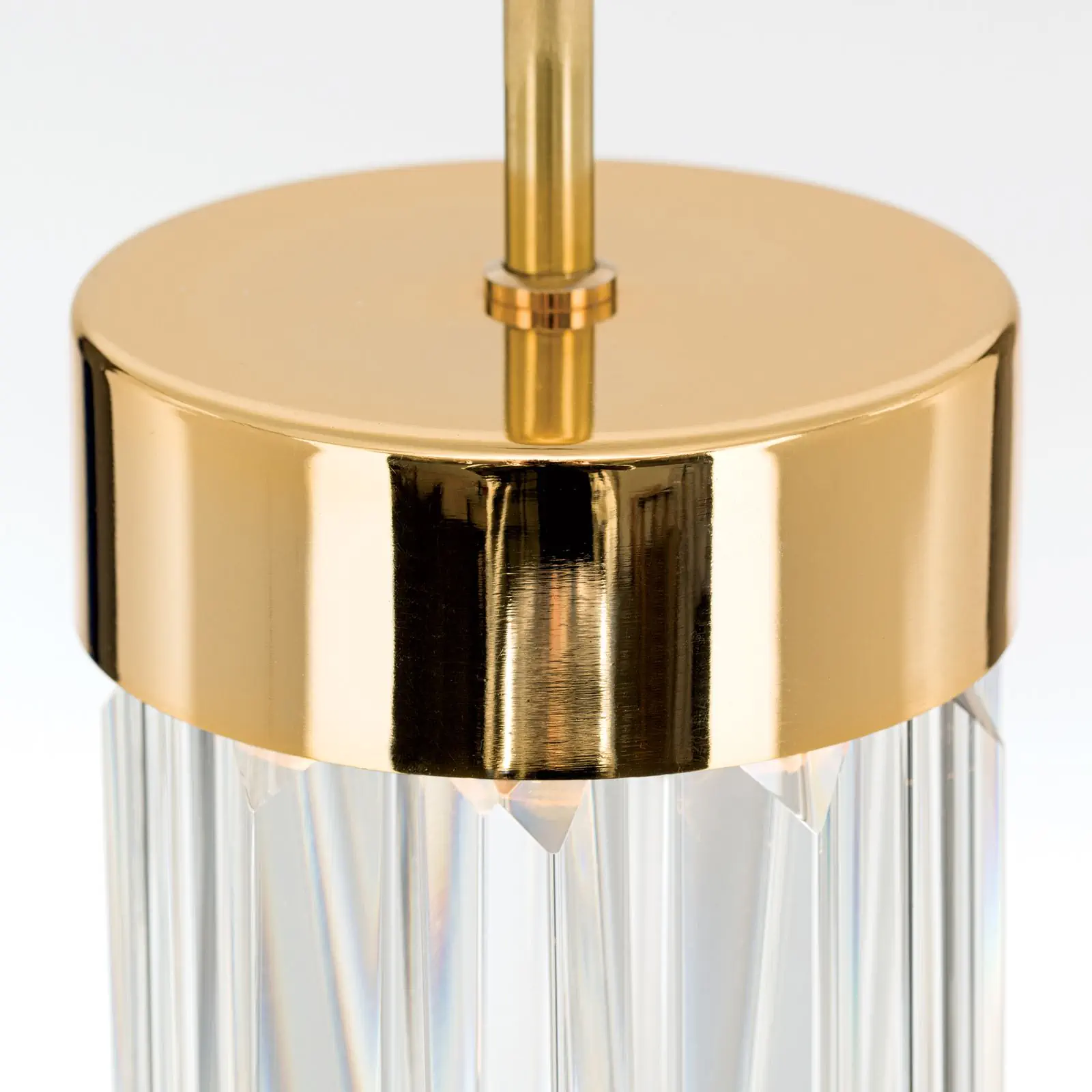 LED kristalna viseća lampa PRISM, zlatna - 5