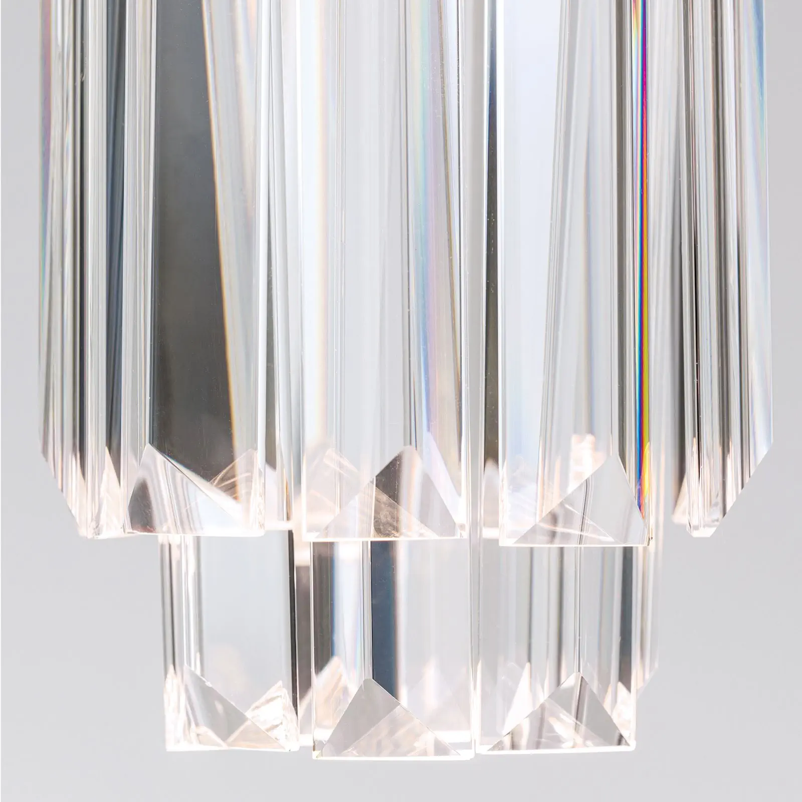 LED kristalna viseća lampa PRISM, zlatna - 6