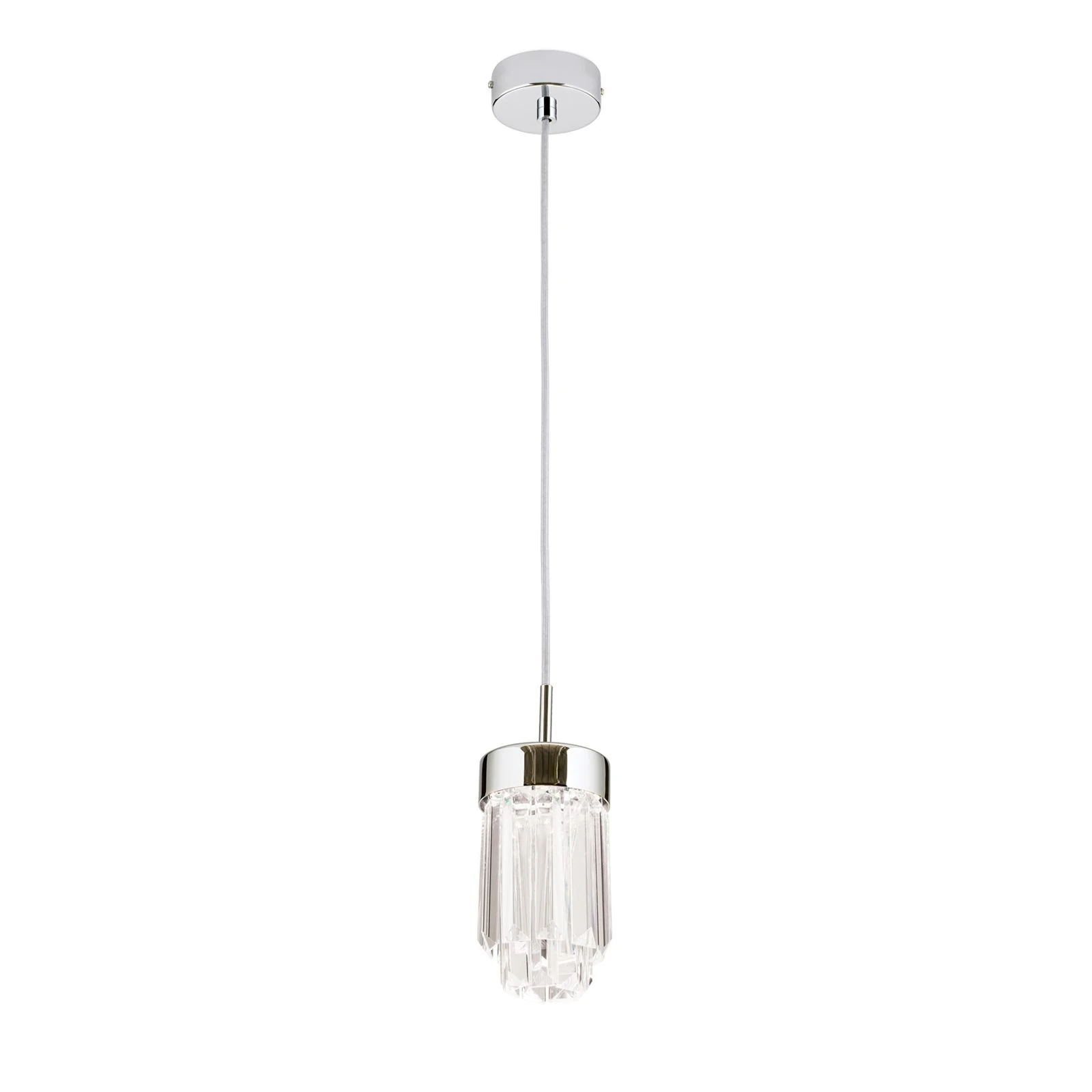 LED kristalna viseća lampa PRISM, hrom, LED 4,5 W / 380 lm / 3000 K - 4