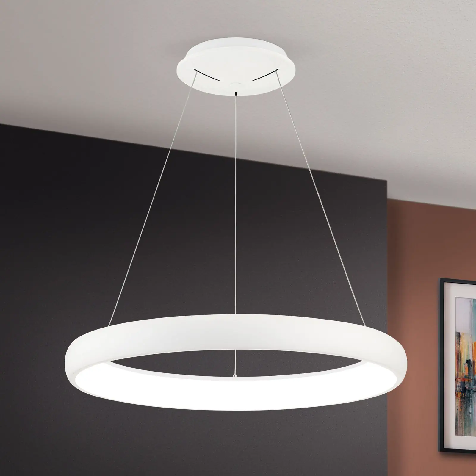 LED viseća lampa VENUS, bela, 61 cm - 1