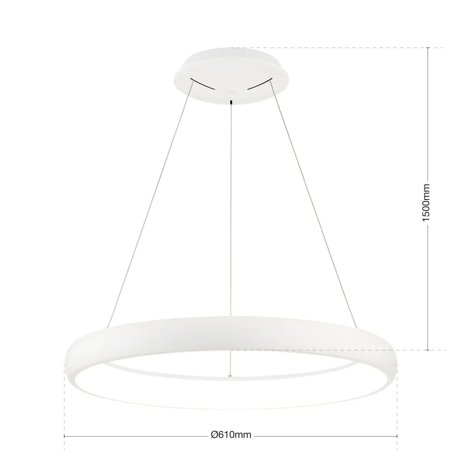 LED viseća lampa VENUS, bela, 61 cm - 7