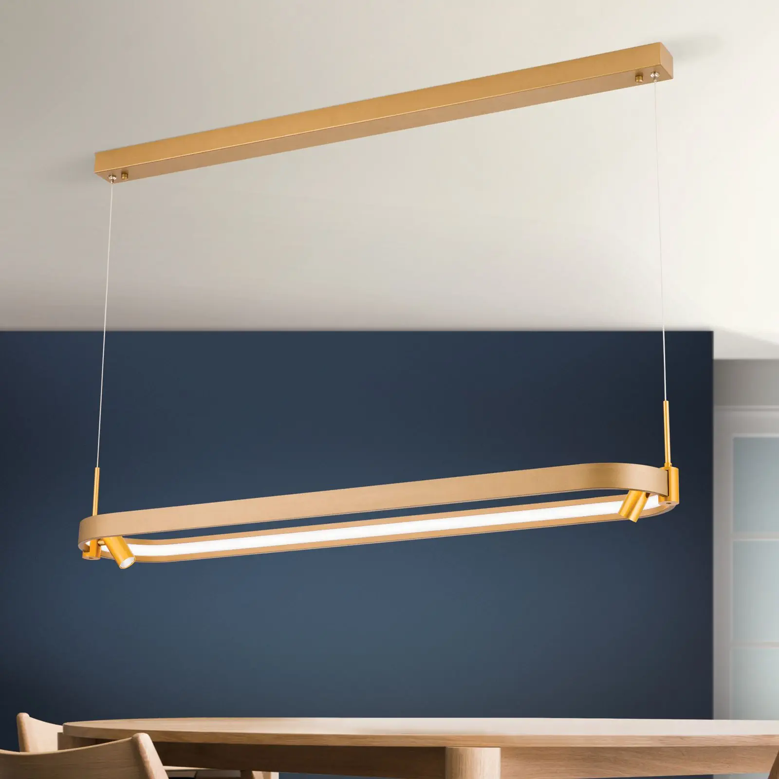 LED viseća lampa GRACIA, mat zlatna - 2