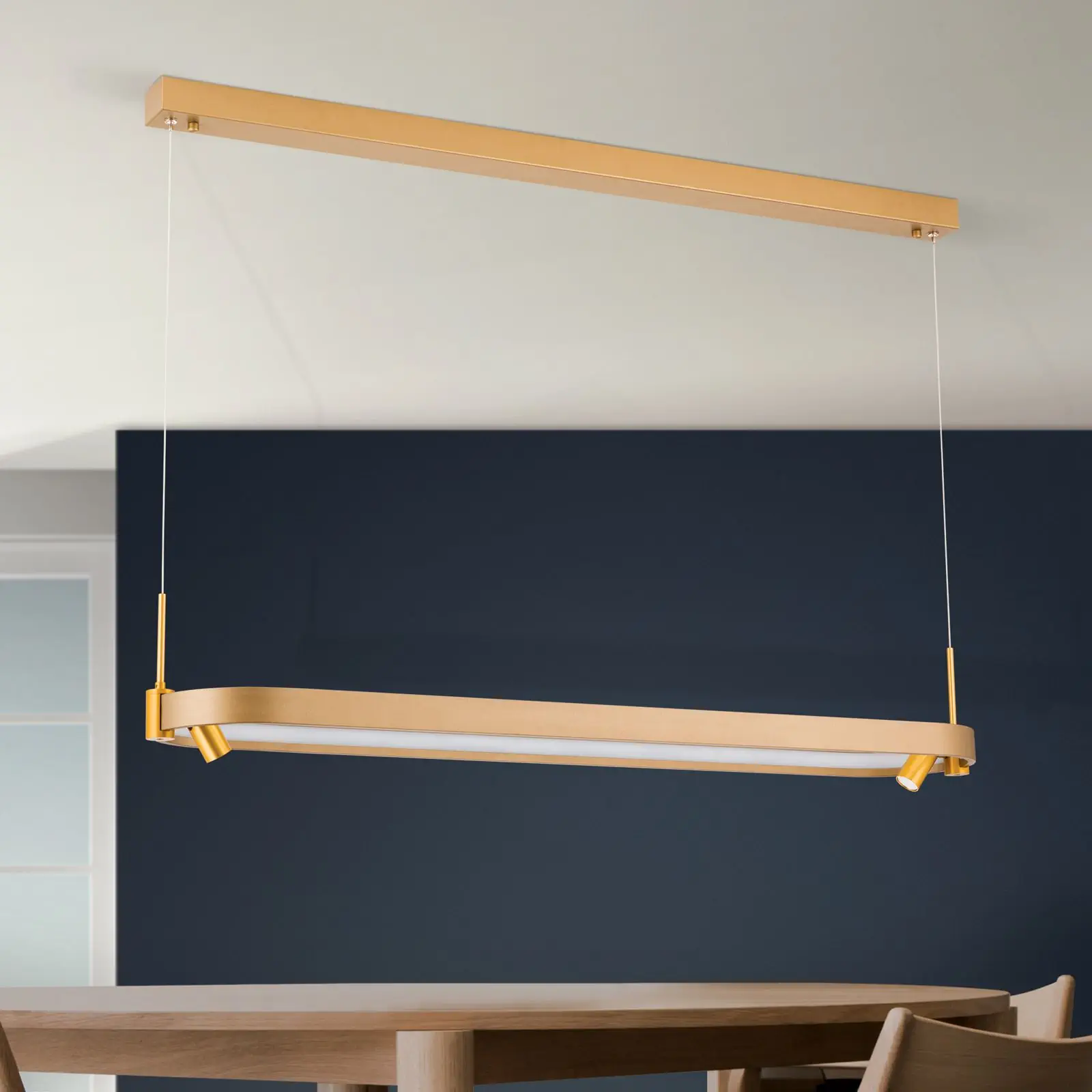 LED viseća lampa GRACIA, mat zlatna - 3