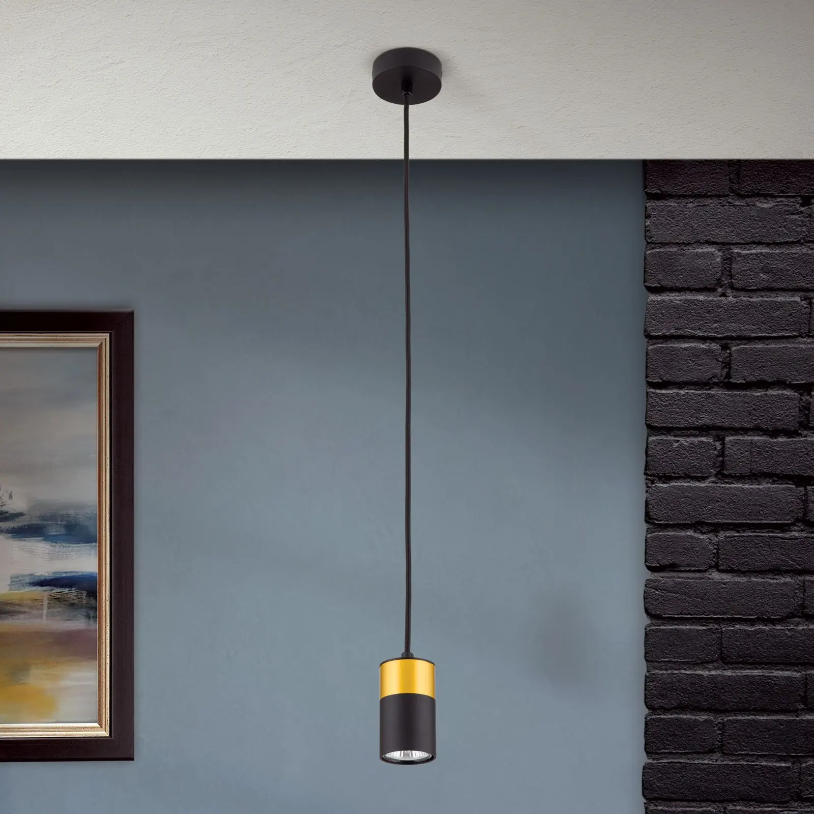 Viseća lampa MARTINI, crno-zlatna, 9,5cm - 3