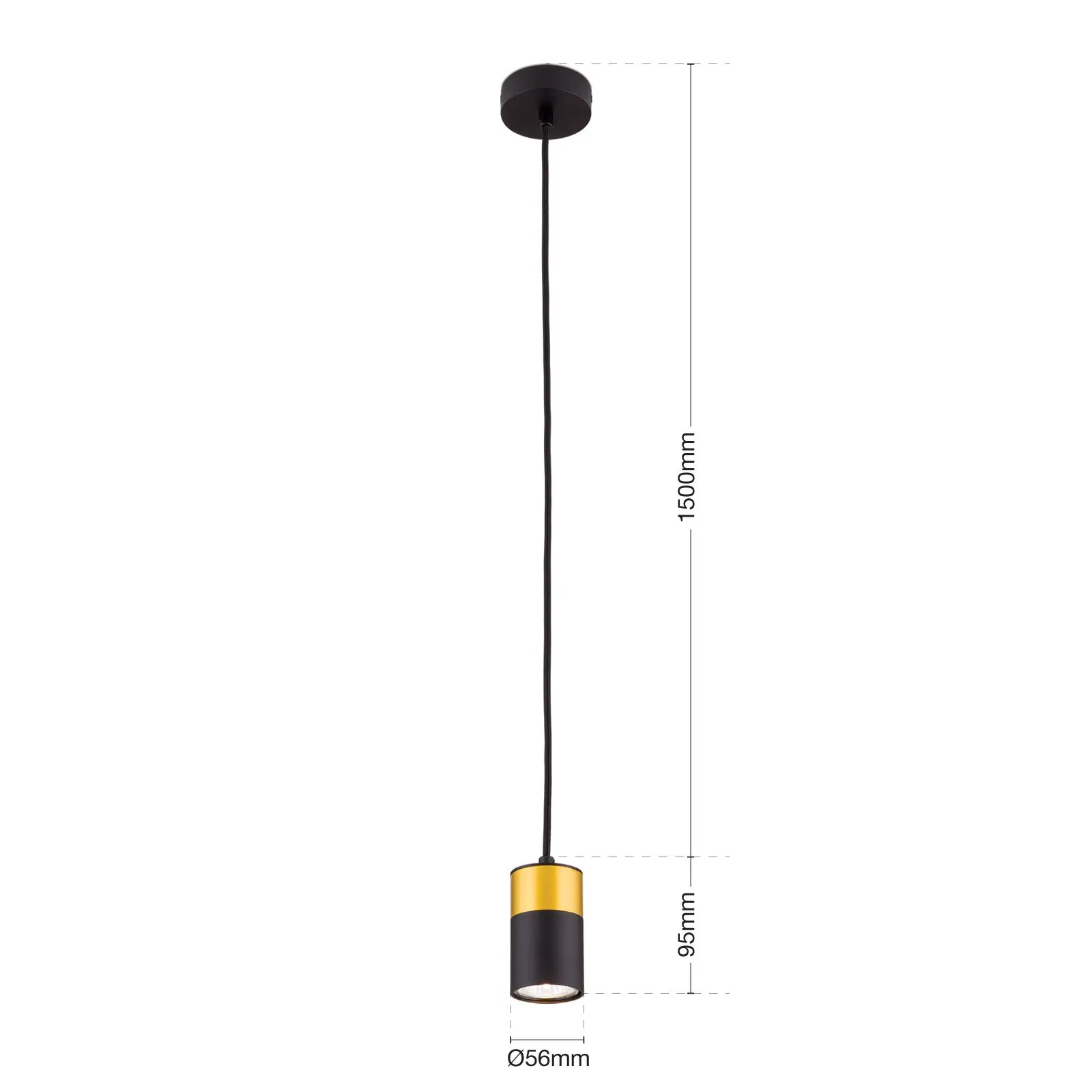 Viseća lampa MARTINI, crno-zlatna, 9,5cm - 7