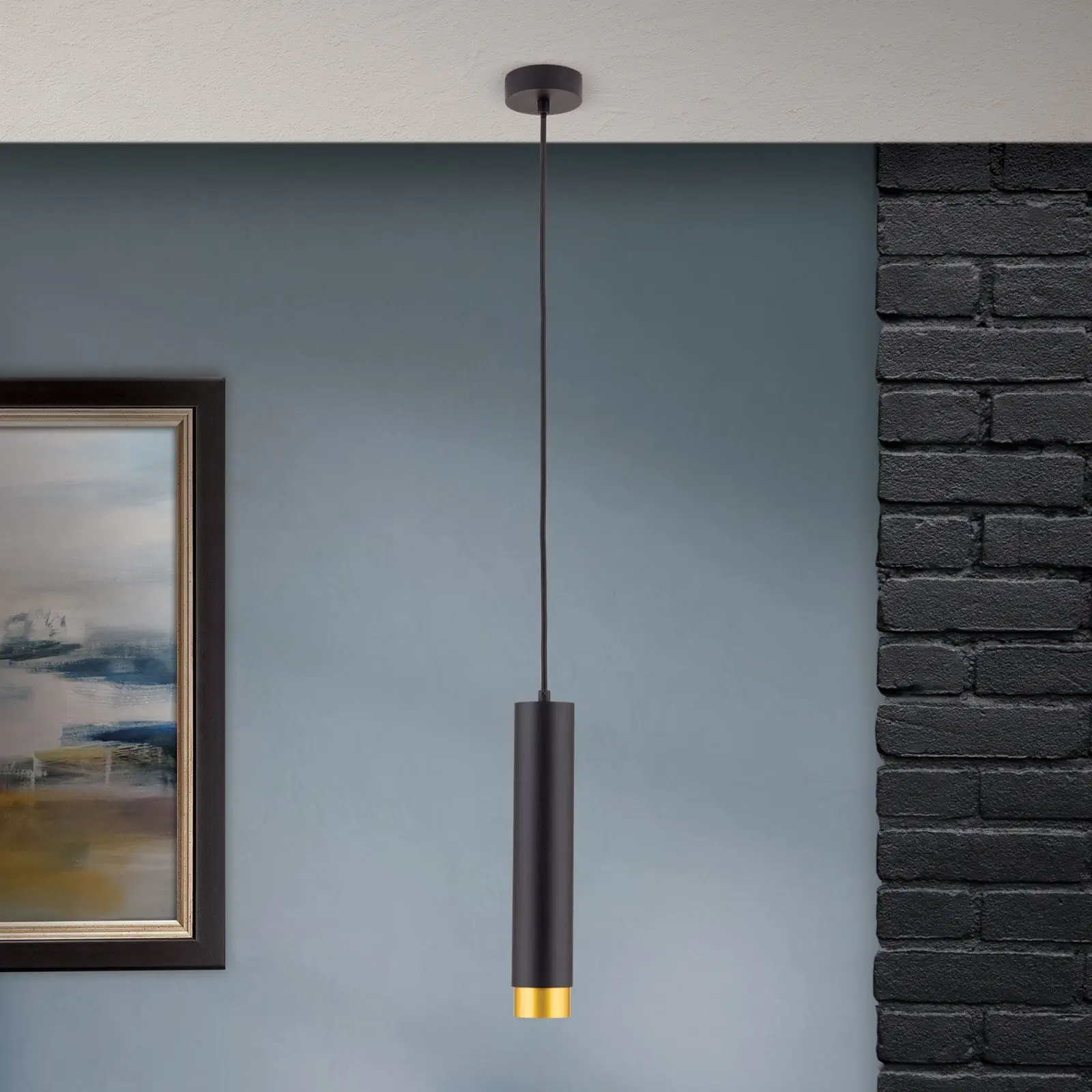 Viseća lampa MARTINI, crno-zlatna, 30cm - 1