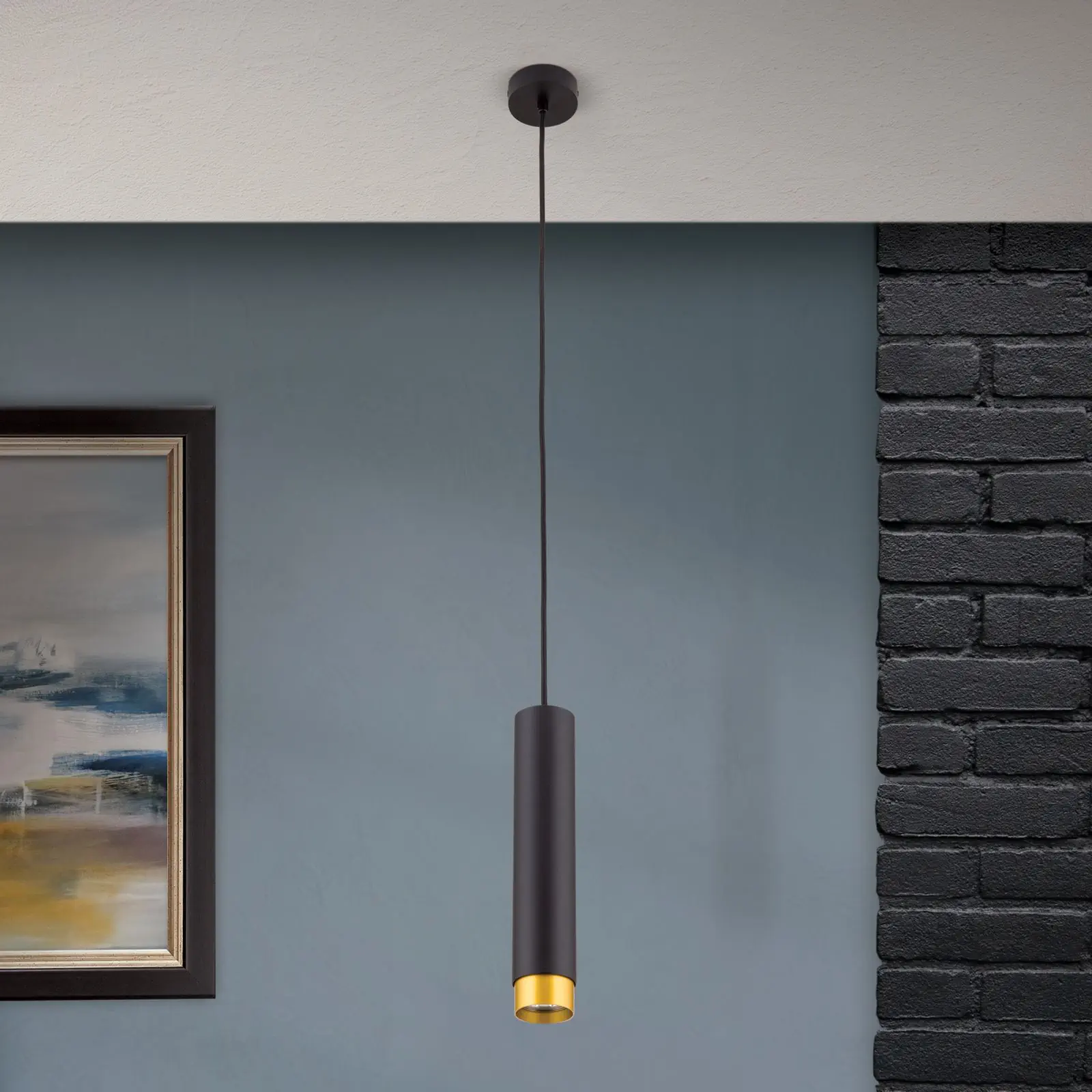 Viseća lampa MARTINI, crno-zlatna, 30cm - 3