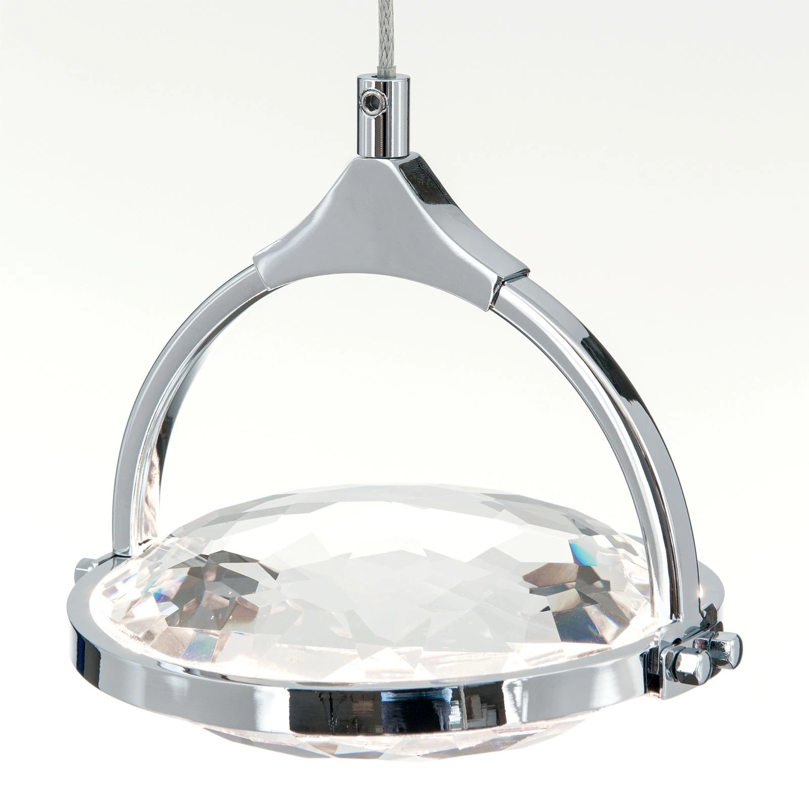 LED viseća lampa MOON, 1-izvor svetla, hrom - 5