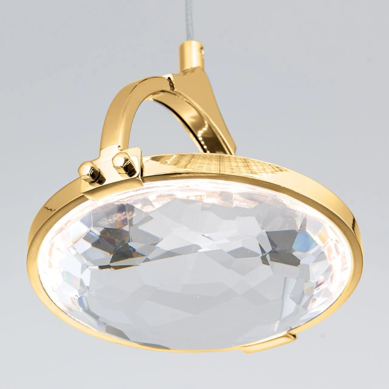 LED viseća lampa MOON, 5 izvora svetla, zlatna - 6