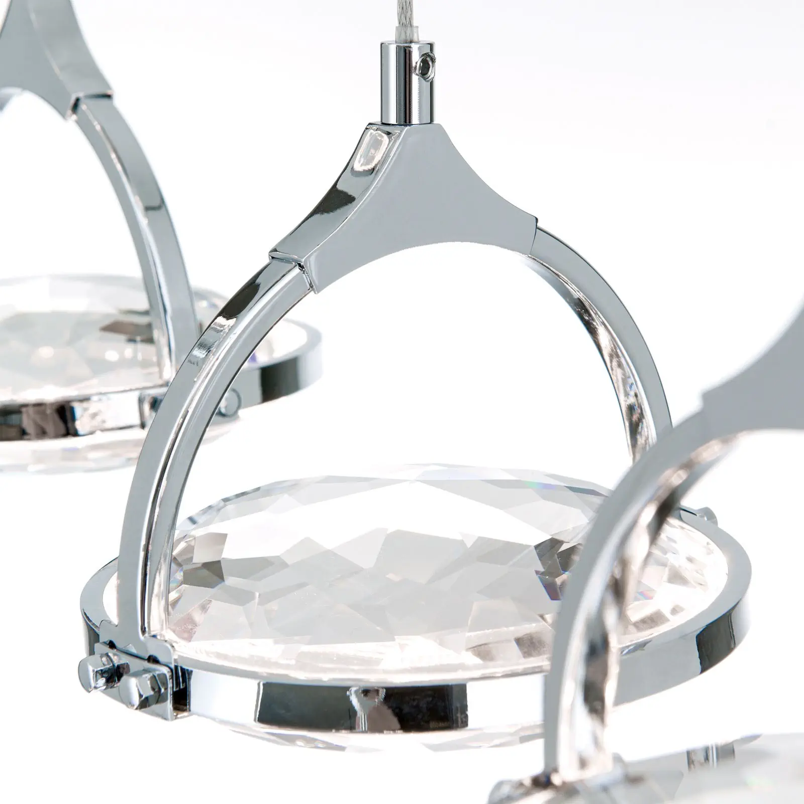 LED viseća lampa MOON, 5 izvora svetla, hrom - 6