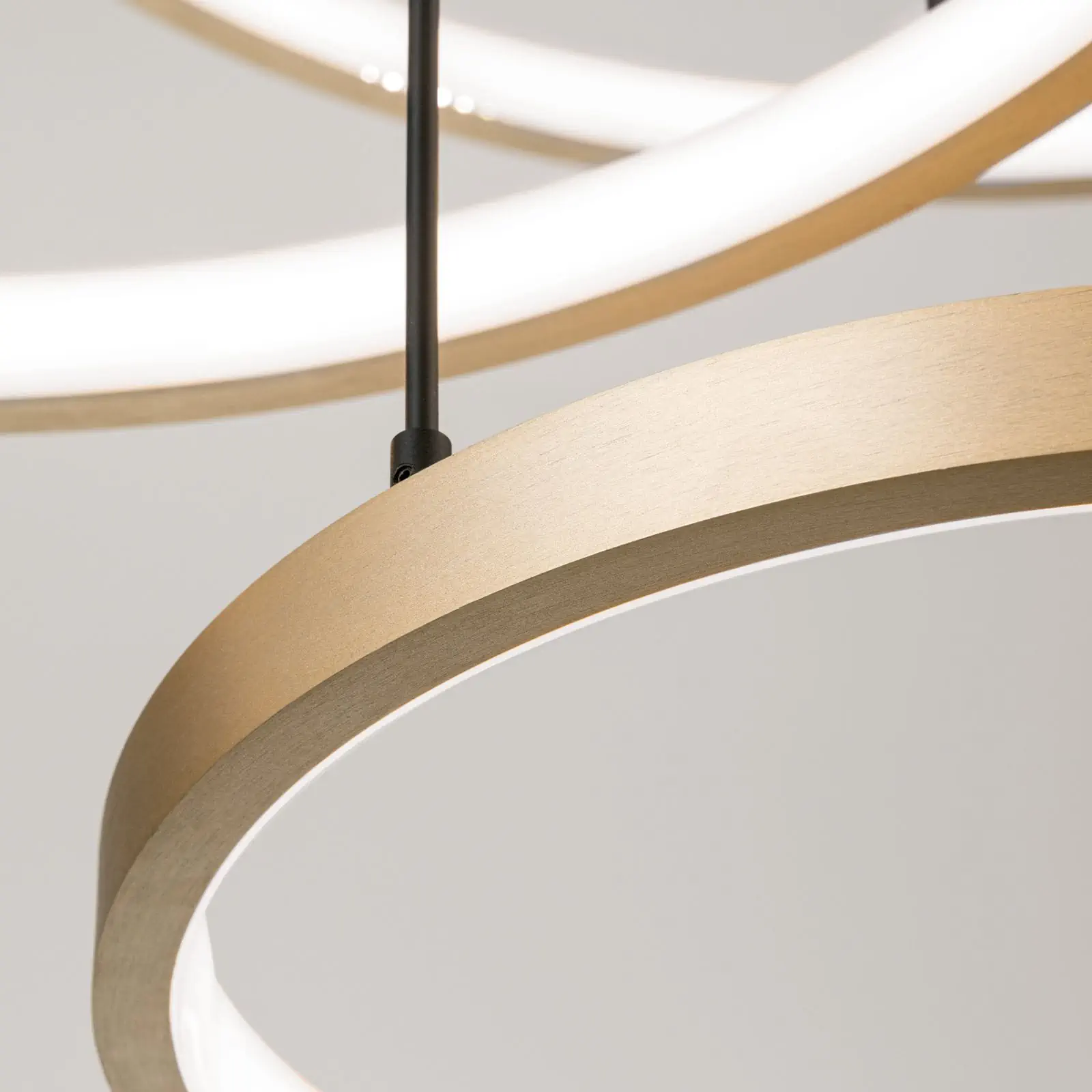 LED viseća lampa SPHERE, mat zlatna, sa 3 svetlosna prstena - 7