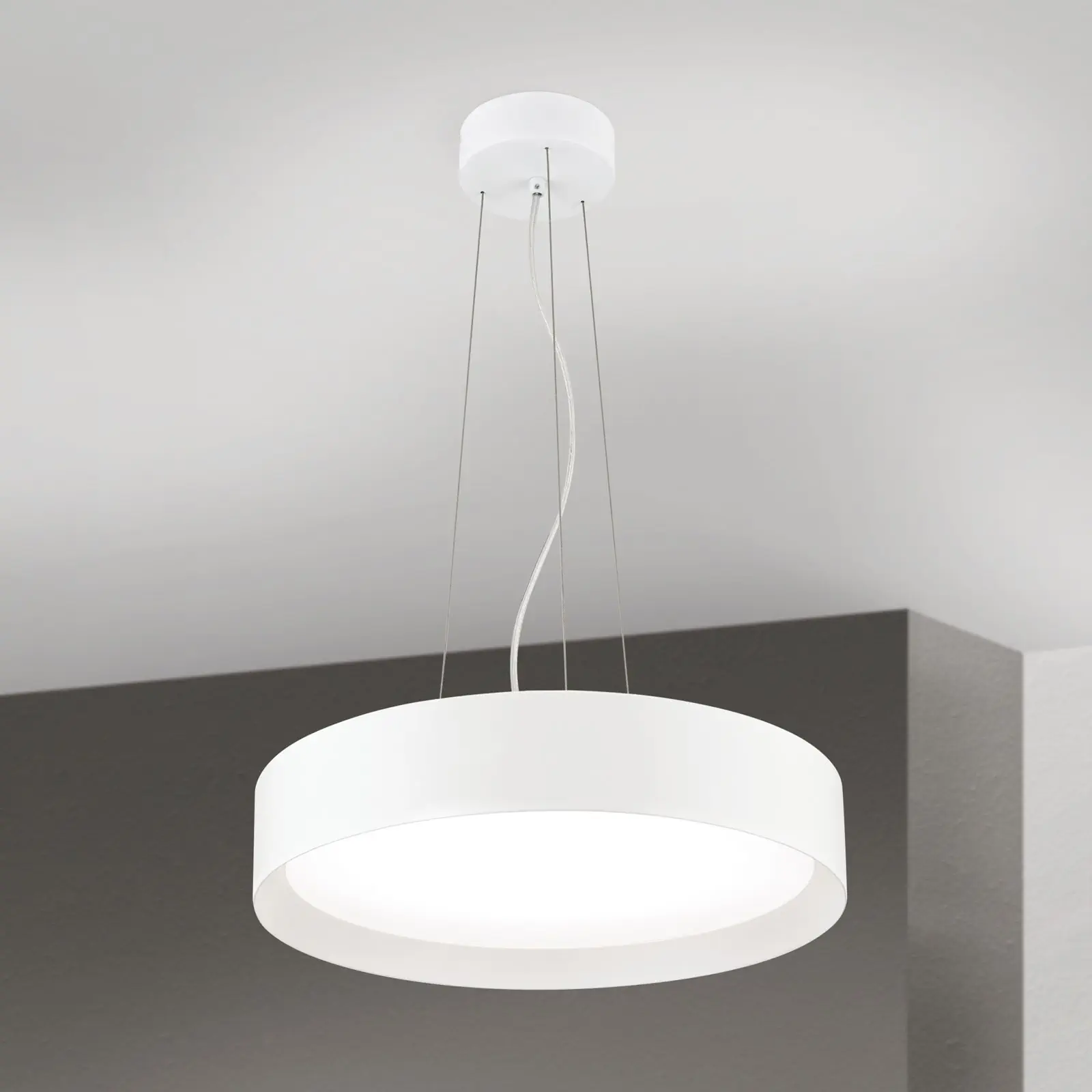 LED viseća lampa VARIO, Ø 40 cm, bela - 2