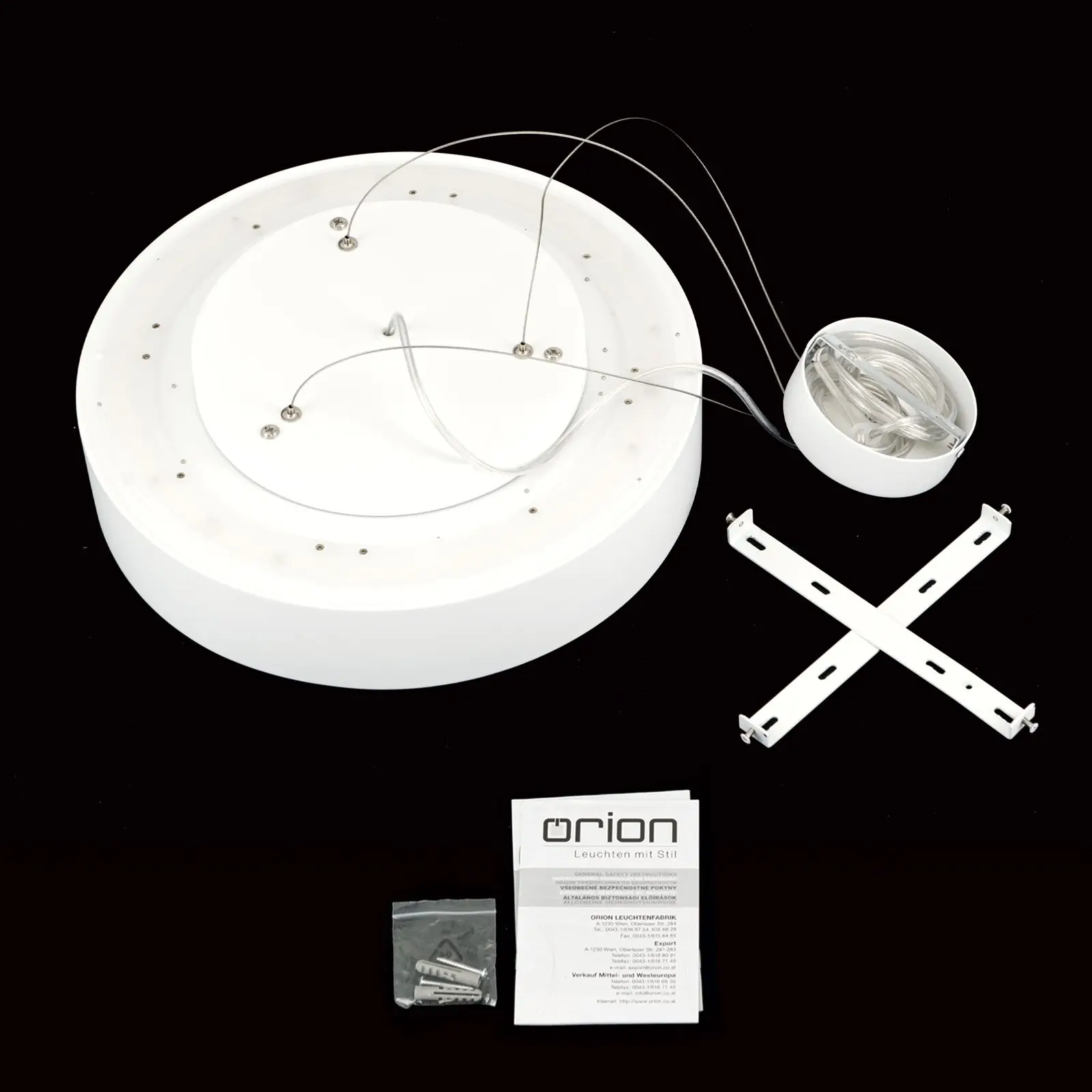 LED viseća lampa VARIO, Ø 40 cm, bela - 8