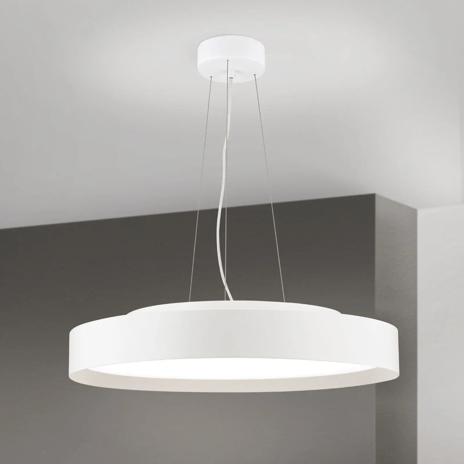 LED viseća lampa VARIO, Ø 60 cm, bela - 2