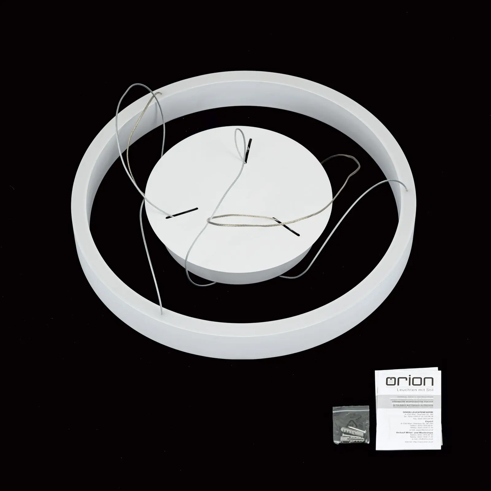 Viseća lampa KOLK, Ø 40cm, bela - 9