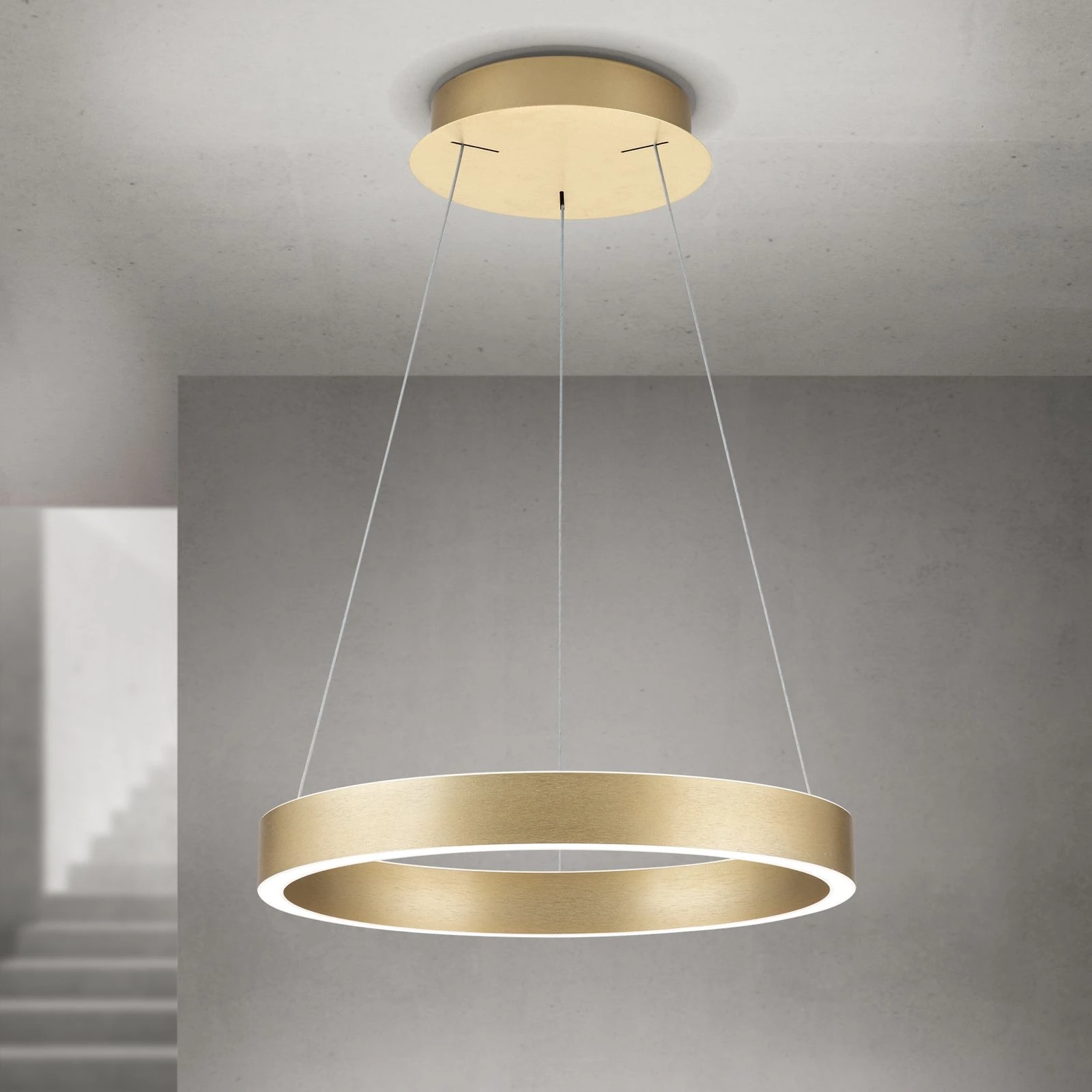 Viseća lampa KOLK, Ø 40cm, mat zlatna - 1