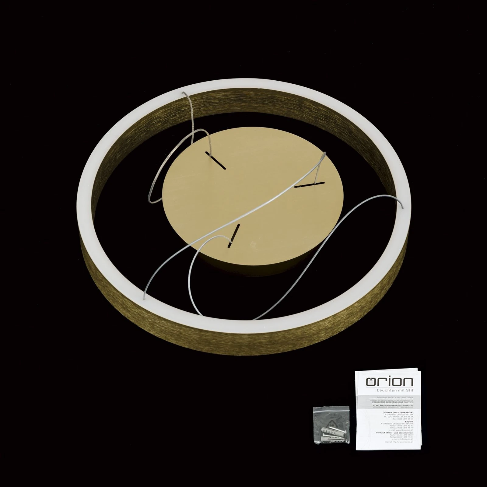 Viseća lampa KOLK, Ø 40cm, mat zlatna - 9