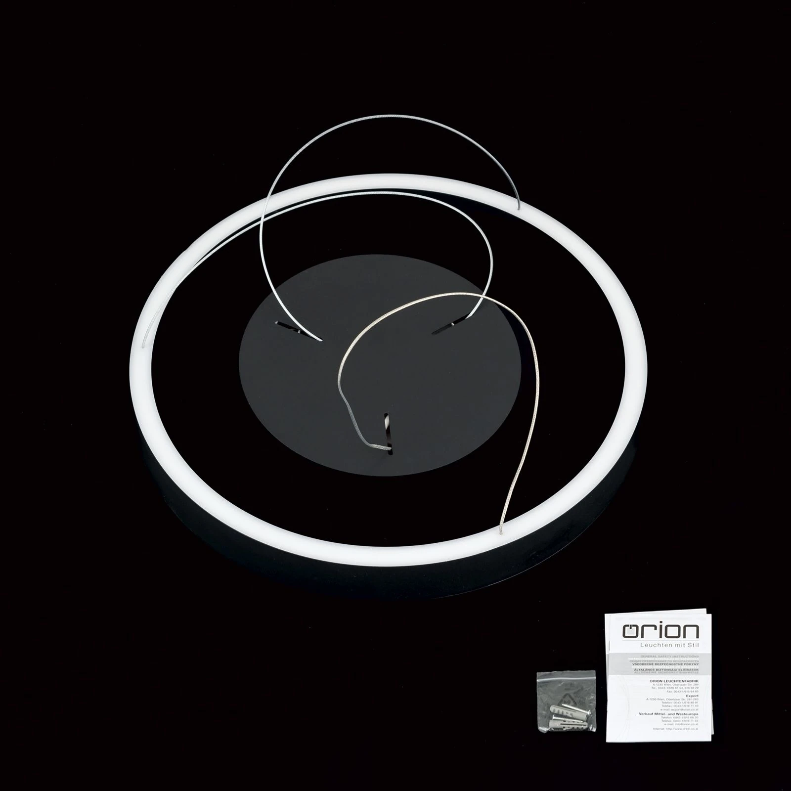 Viseća lampa KOLK, Ø 40cm, crna - 9