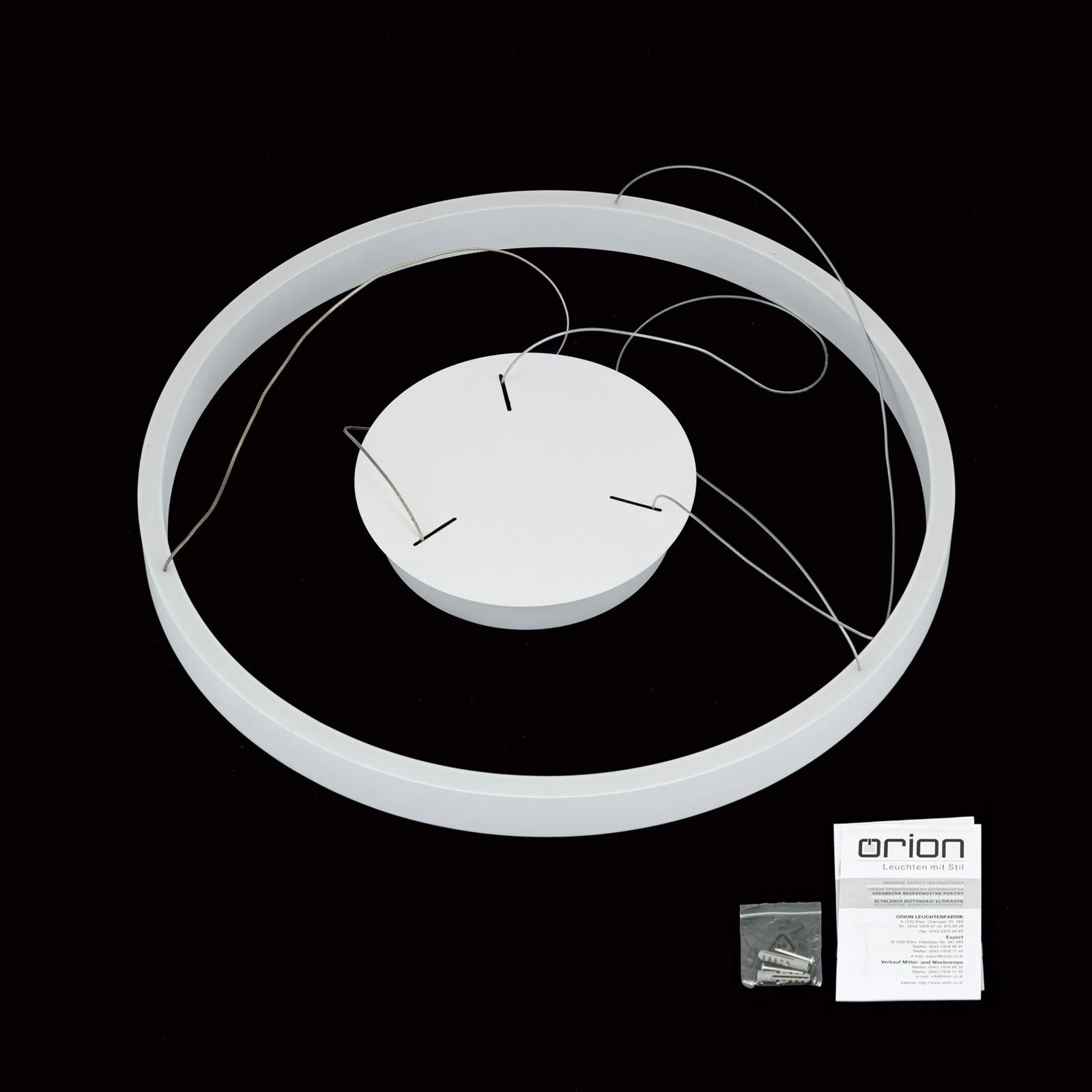 Viseća lampa KOLK, Ø 60cm, bela - 9