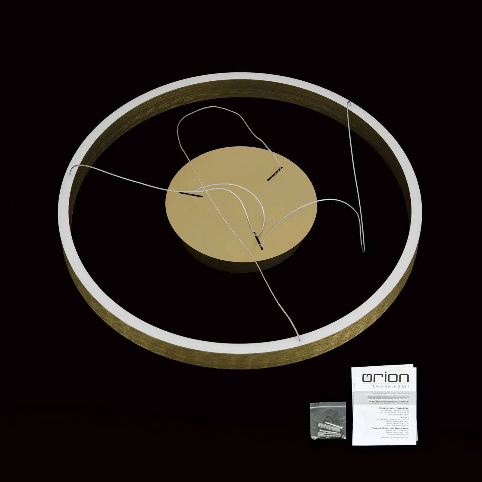 Viseća lampa KOLK, Ø 60cm, mat zlatna - 9