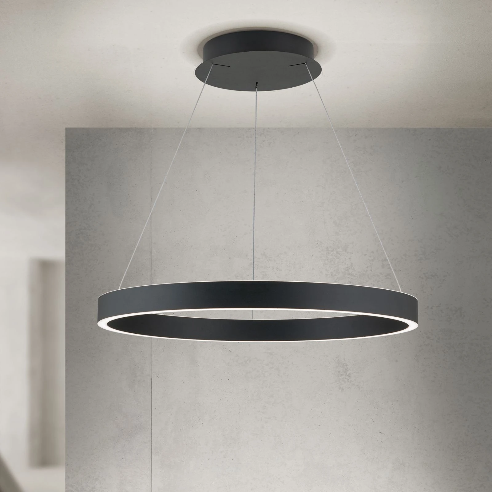 Viseća lampa KOLK, Ø 60cm, crna - 1