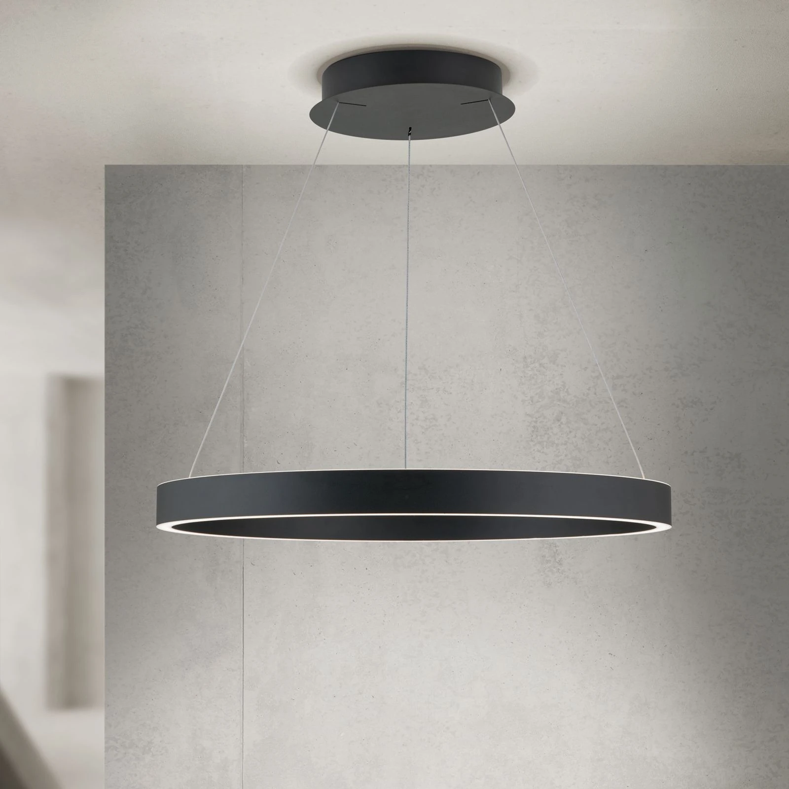 Viseća lampa KOLK, Ø 60cm, crna - 2