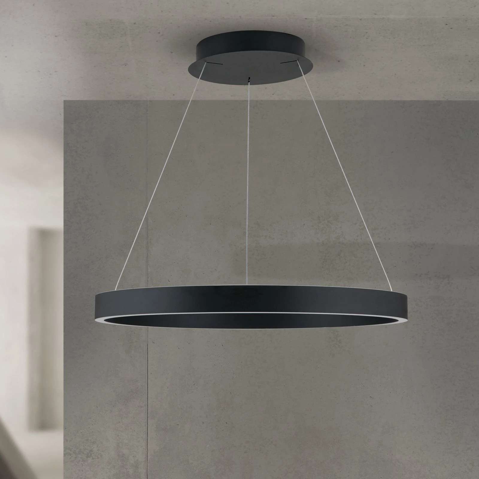 Viseća lampa KOLK, Ø 60cm, crna - 3