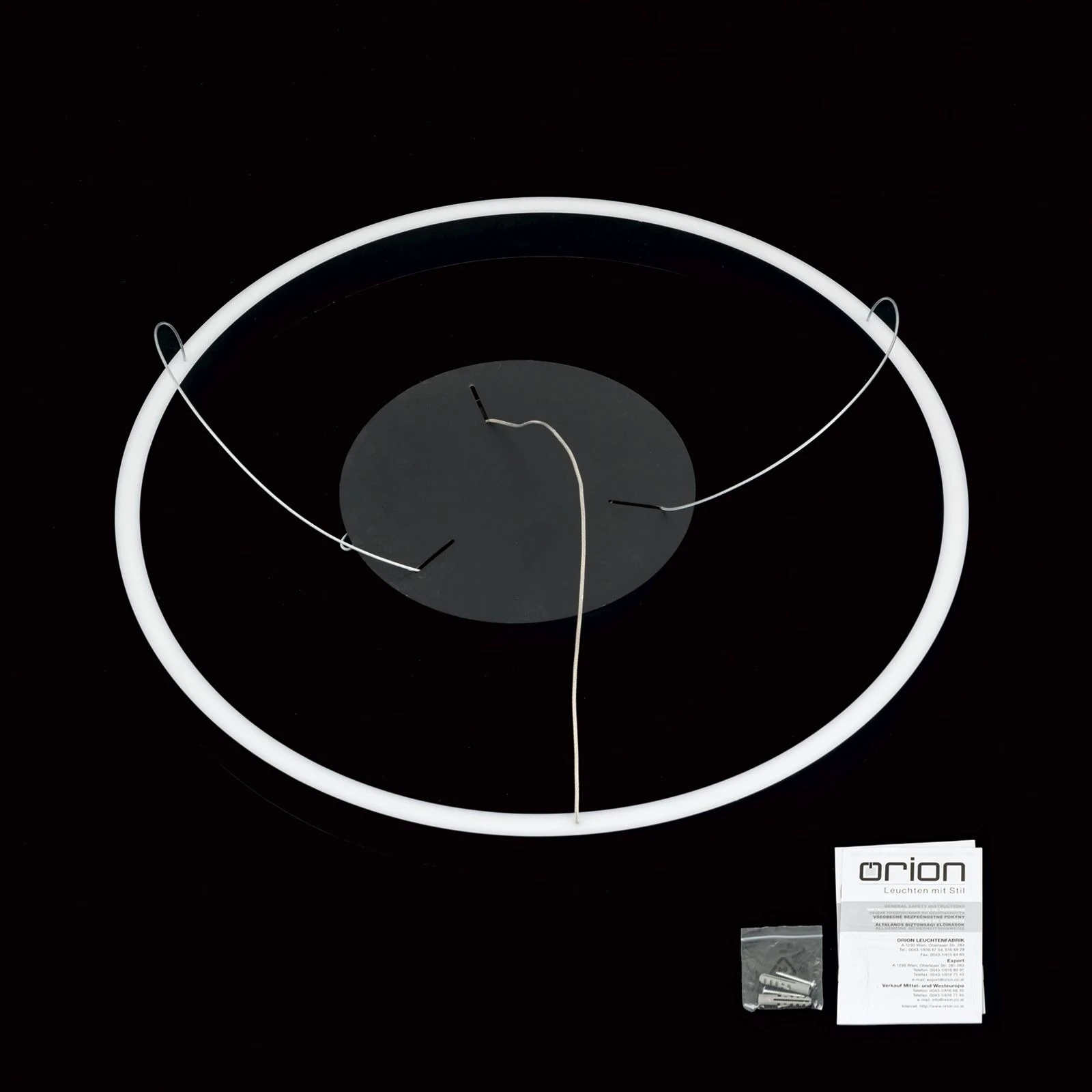 Viseća lampa KOLK, Ø 60cm, crna - 9