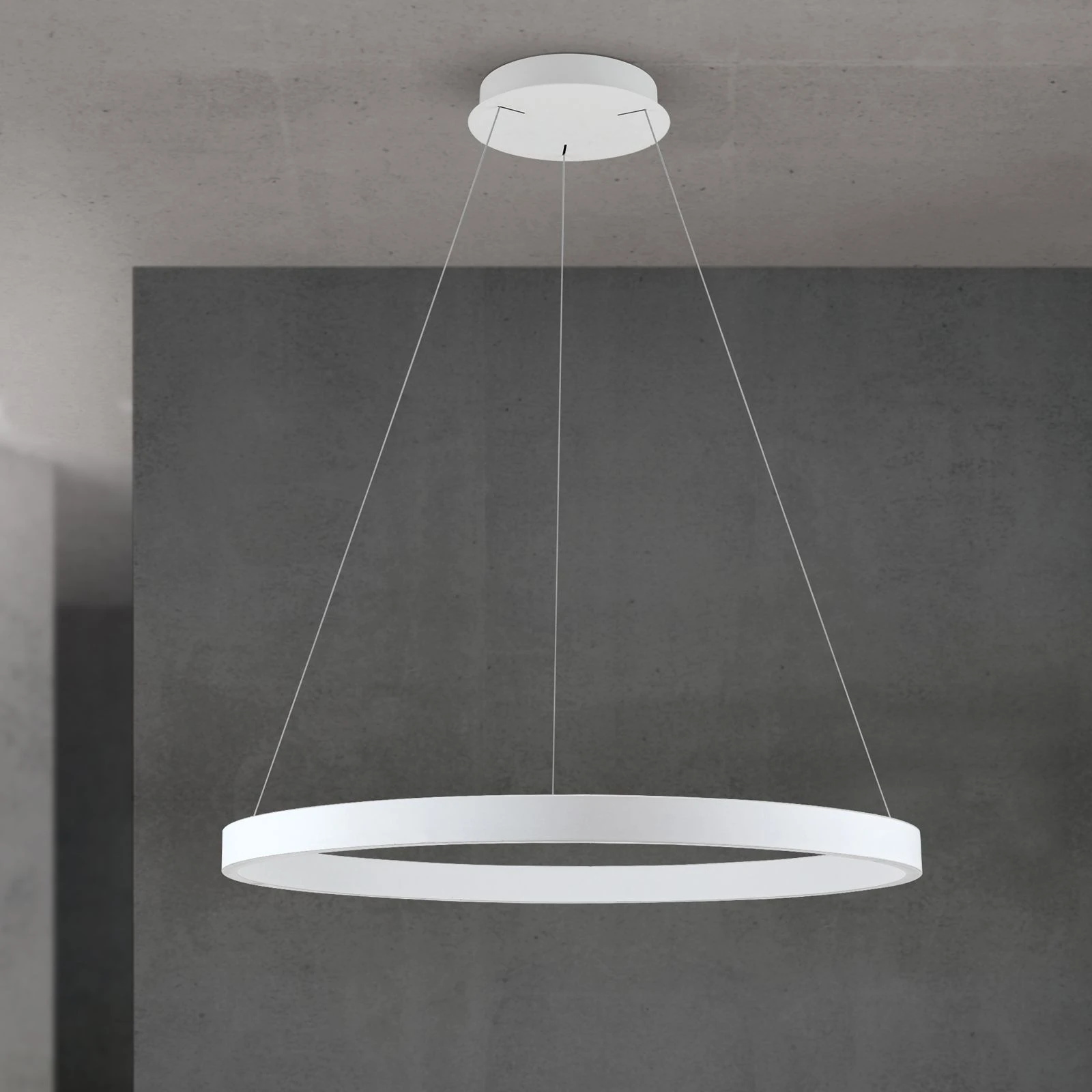 Viseća lampa KOLK, Ø 80cm, bela - 3