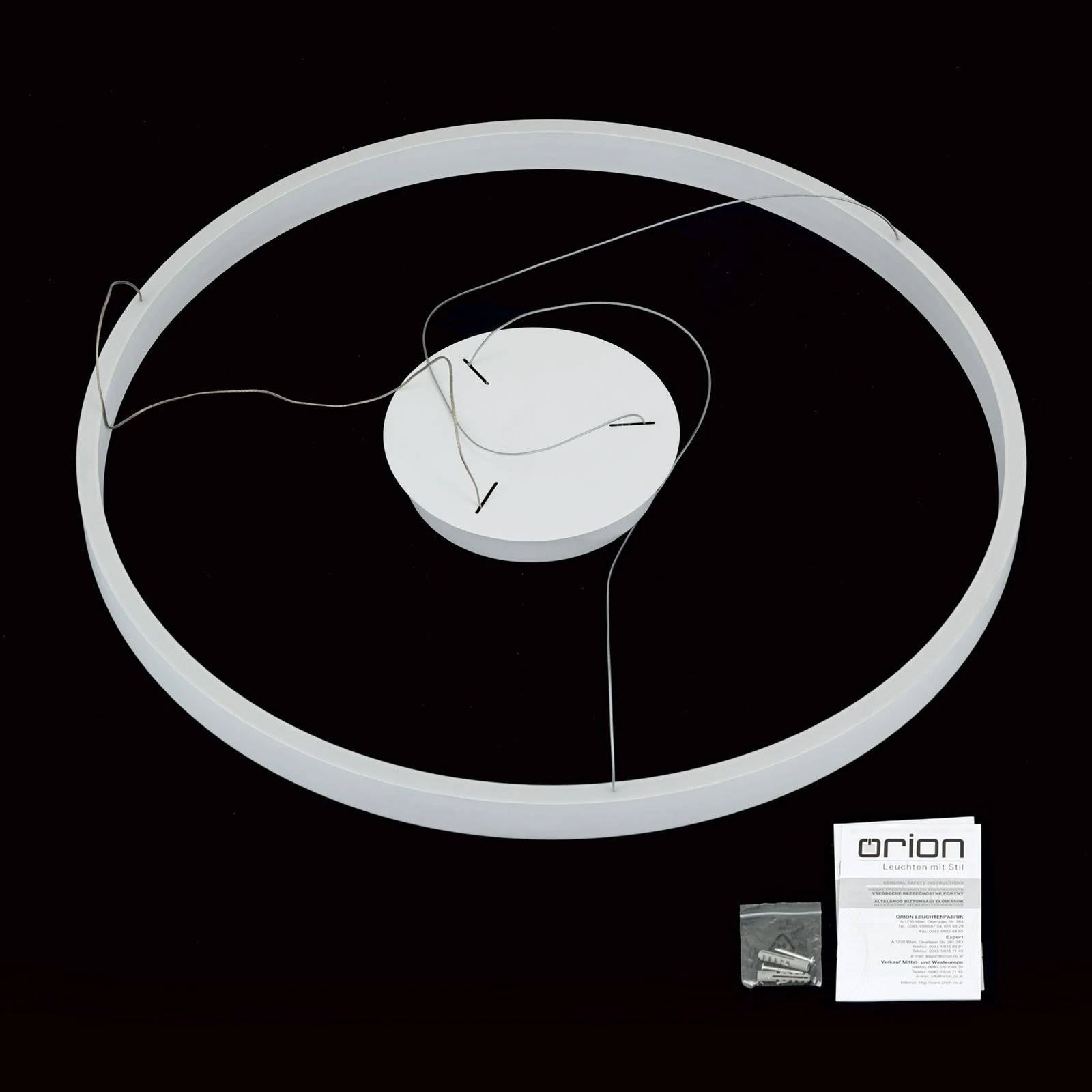 Viseća lampa KOLK, Ø 80cm, bela - 9