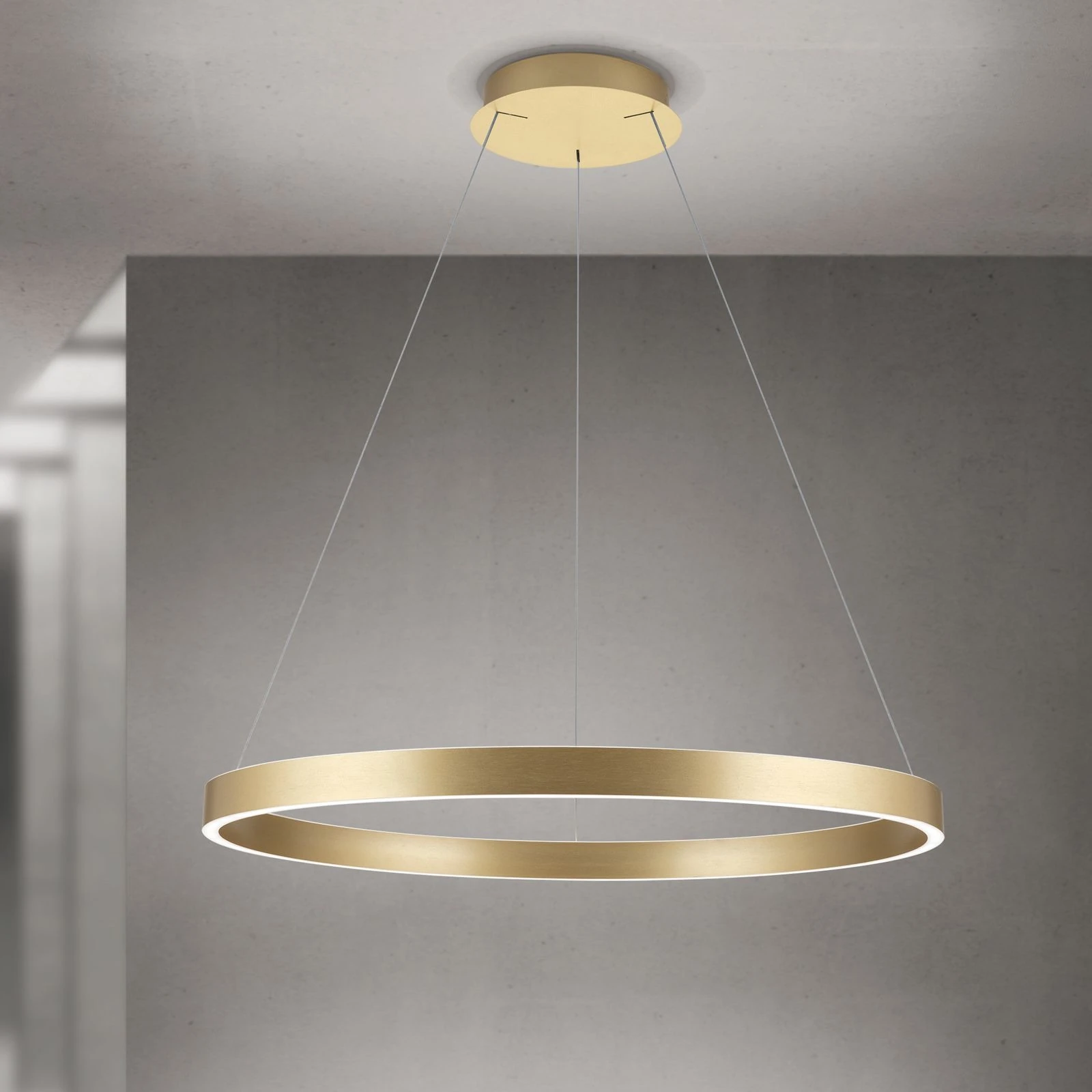 Viseća lampa KOLK, Ø 80cm, mat zlatna - 1