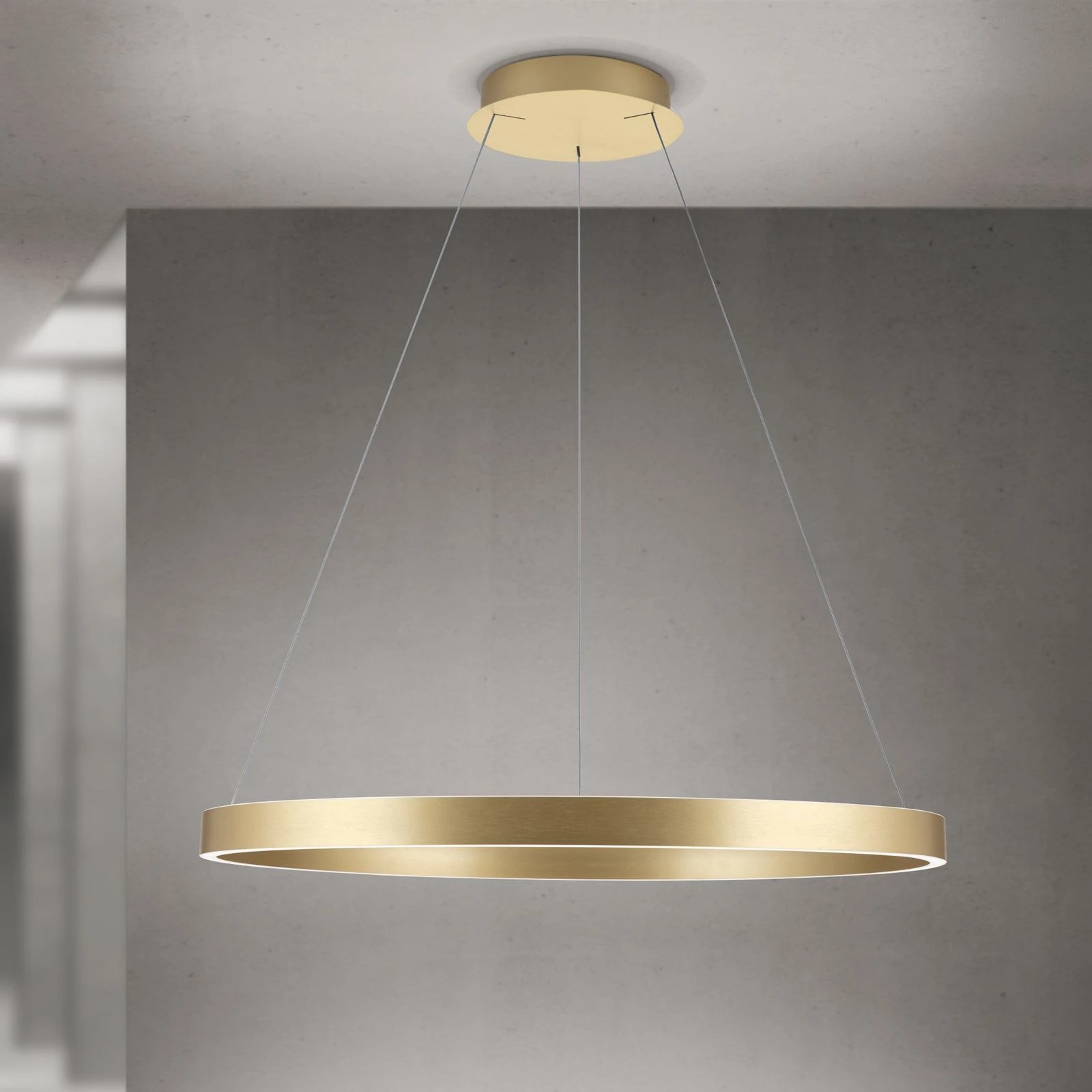 Viseća lampa KOLK, Ø 80cm, mat zlatna - 2