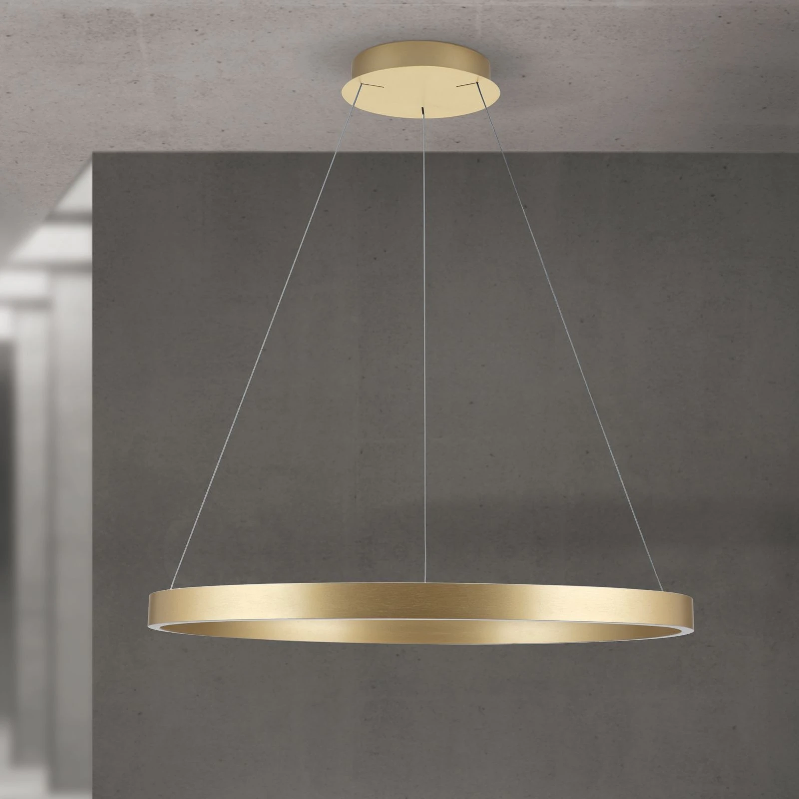 Viseća lampa KOLK, Ø 80cm, mat zlatna - 3