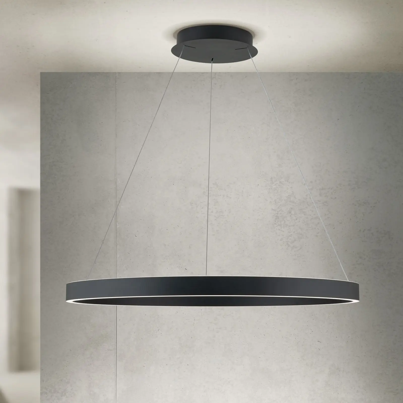 Viseća lampa KOLK, Ø 80cm, crna - 2