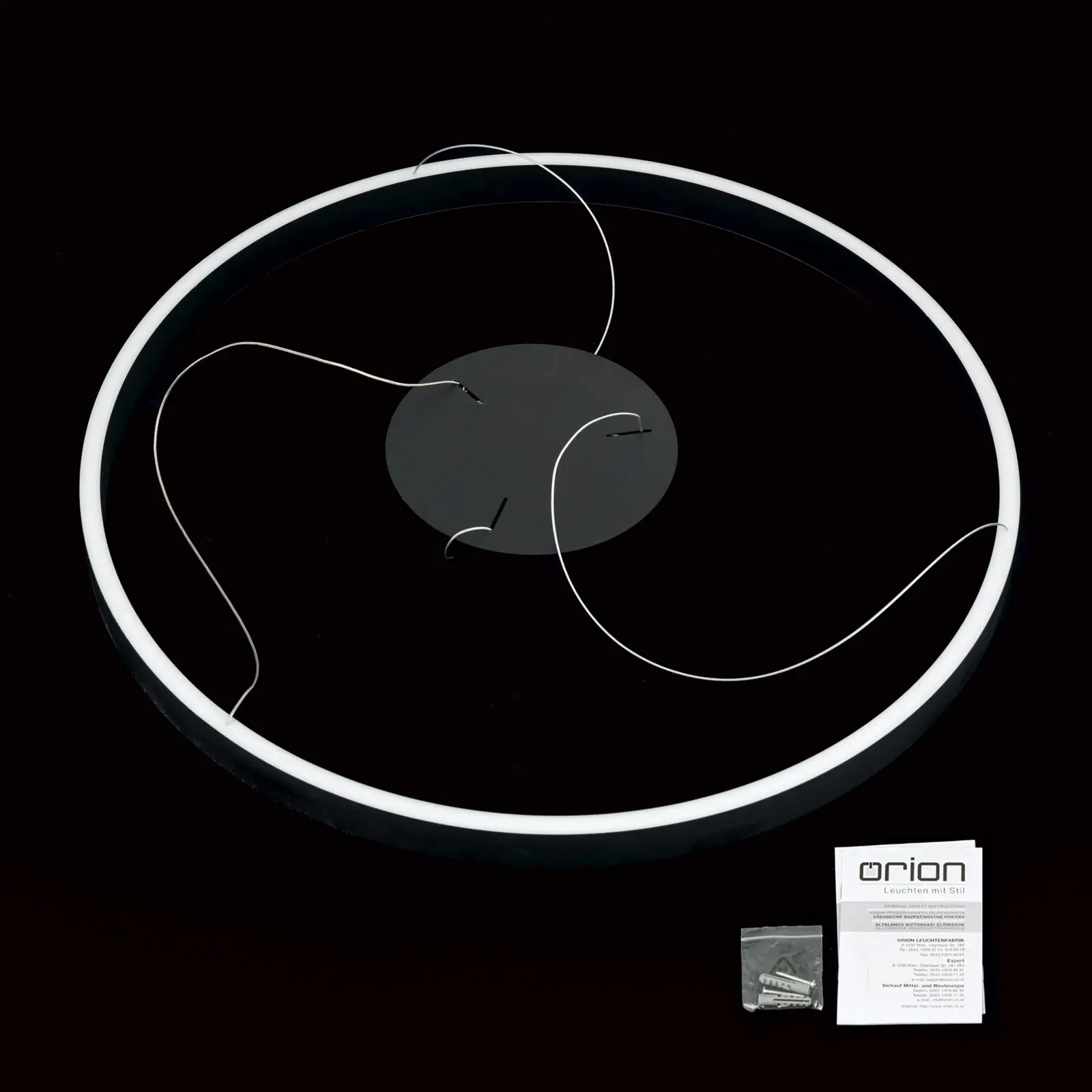 Viseća lampa KOLK, Ø 80cm, crna - 9