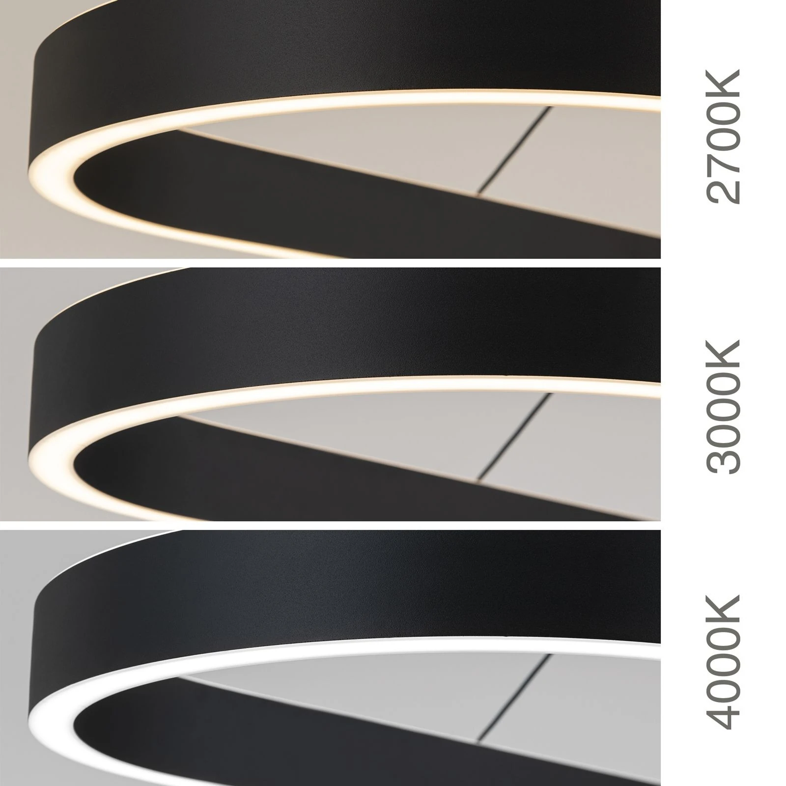 LED viseća lampa CARRARA, 120 cm, crna - 7