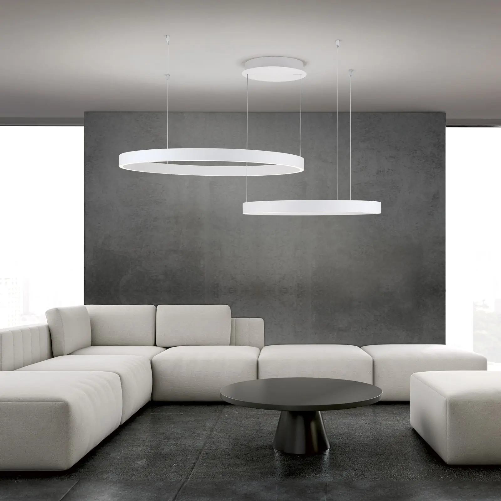 Viseća lampa KOLK, horizontalna, Ø 60/80 cm - 1