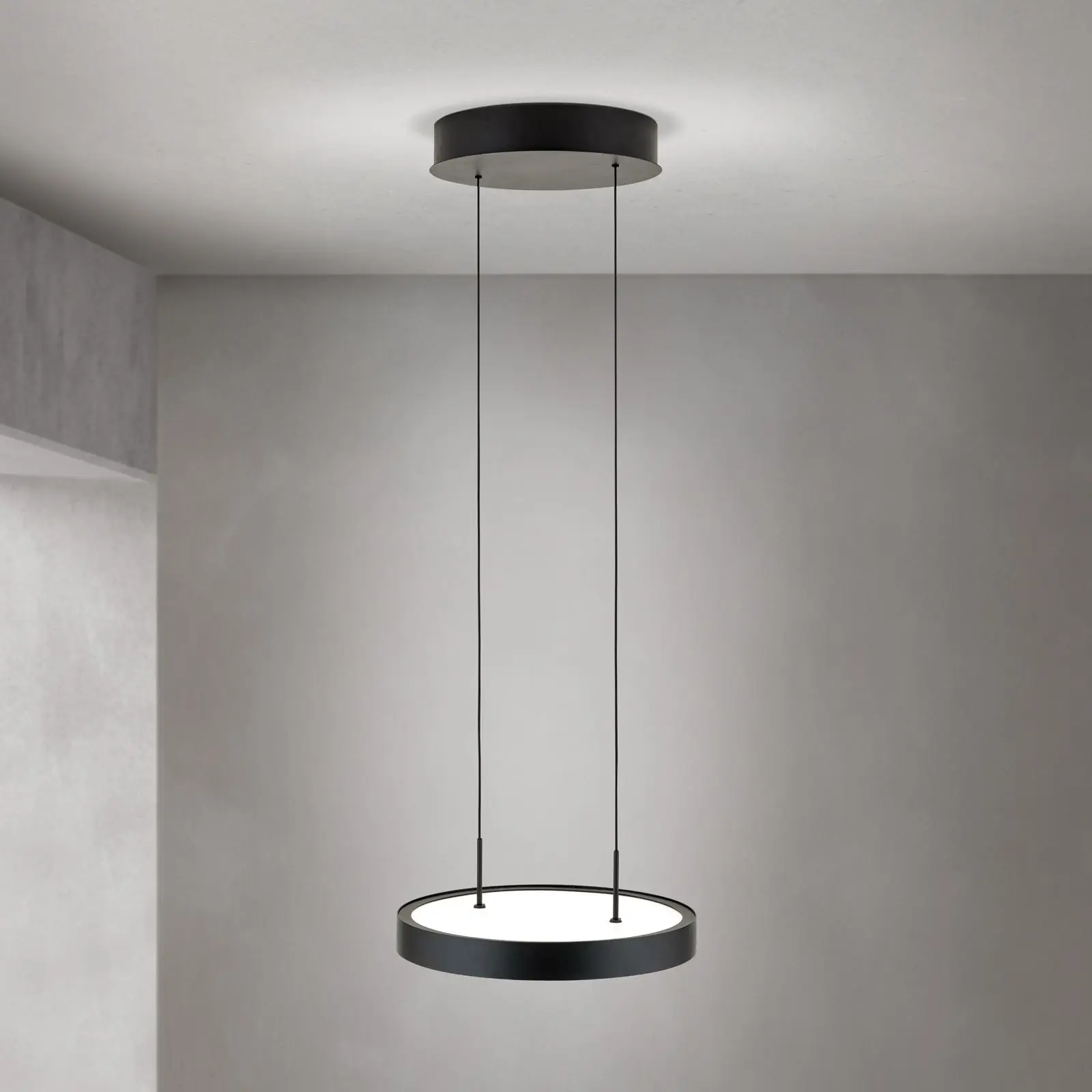 LED viseća lampa TEIDE, Ø 33,5 cm, mat crna - 2