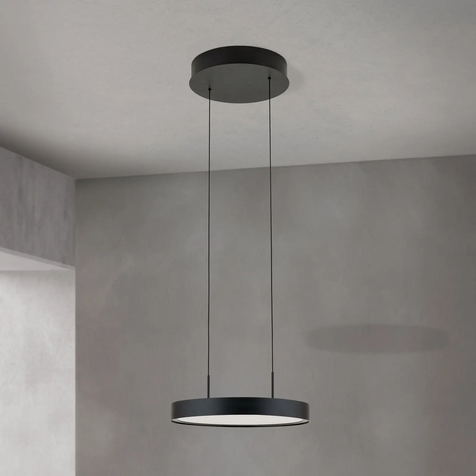 LED viseća lampa TEIDE, Ø 33,5 cm, mat crna - 3