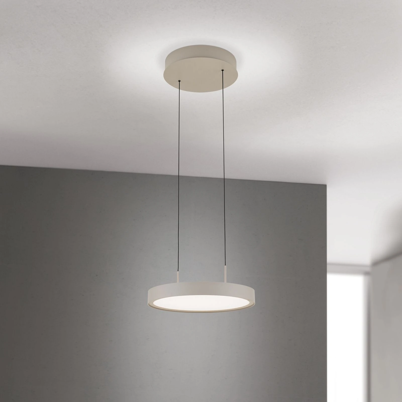 LED viseća lampa TEIDE, Ø 33,5 cm, kaki - 1