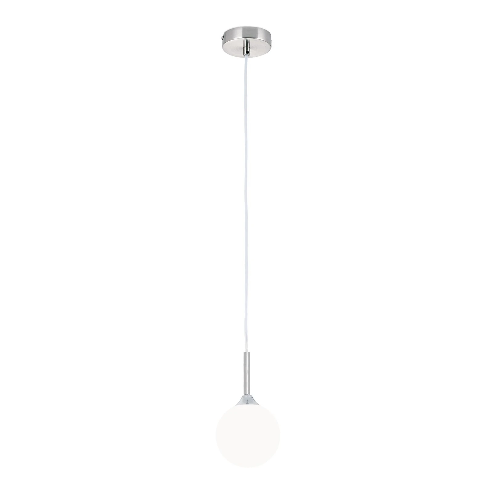 Viseća lampa SNOWWHITE, 1 izvora svetla, satin hrom, mat opal staklo - 4