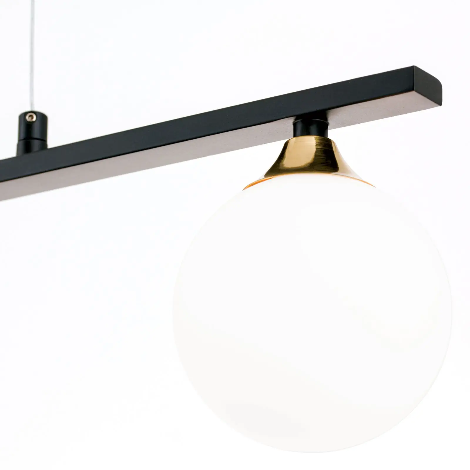 Viseća lampa SNOWWHITE, 5 izvora svetla, crni mesing - 5