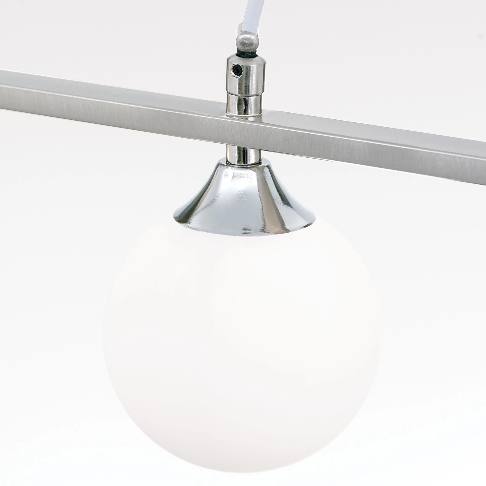 Viseća lampa SNOWWHITE, 5 izvora svetla, satin hrom, mat opal staklo - 5