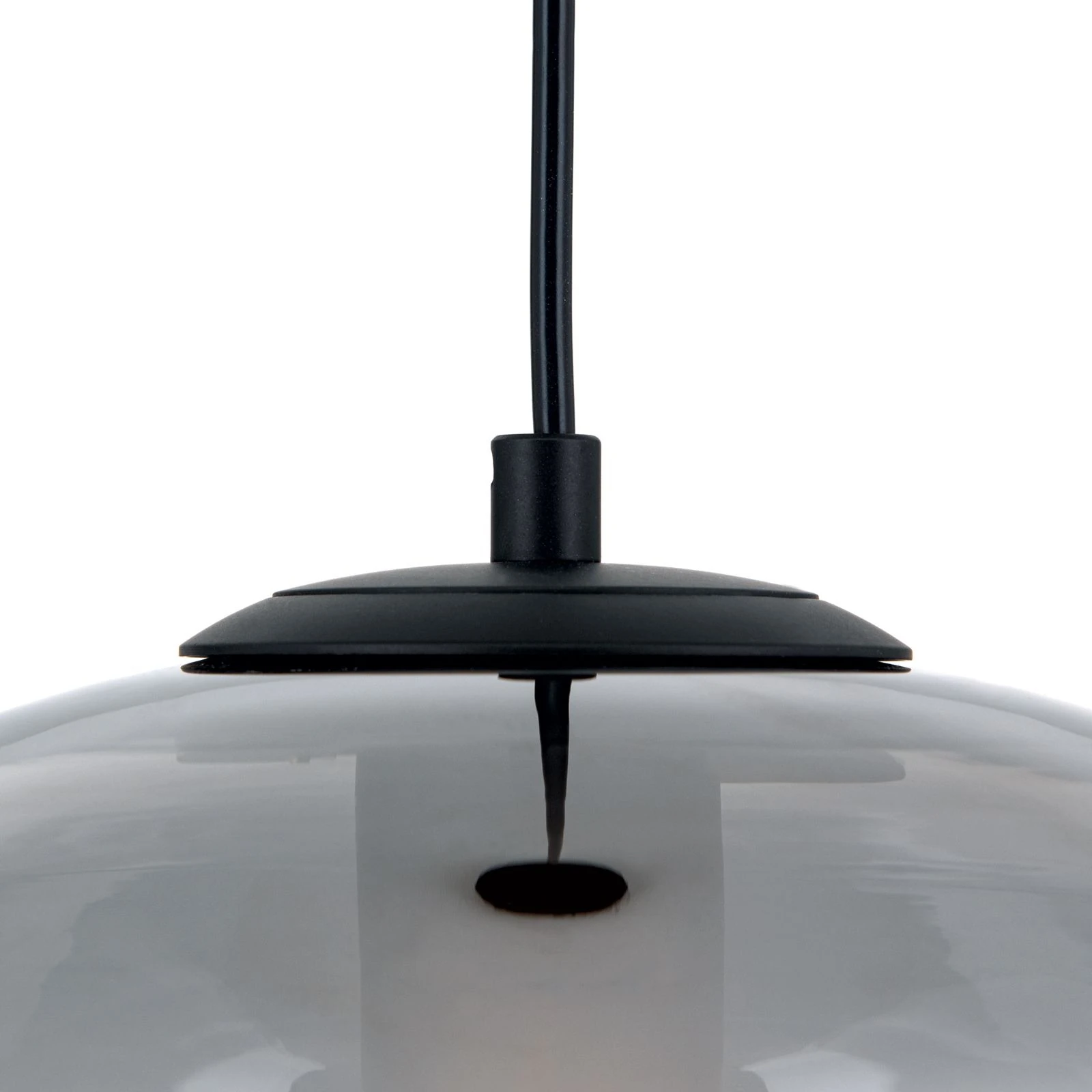 Viseća lampa RICHARD, 1 izvor svetla, crna, dimno staklo - 6