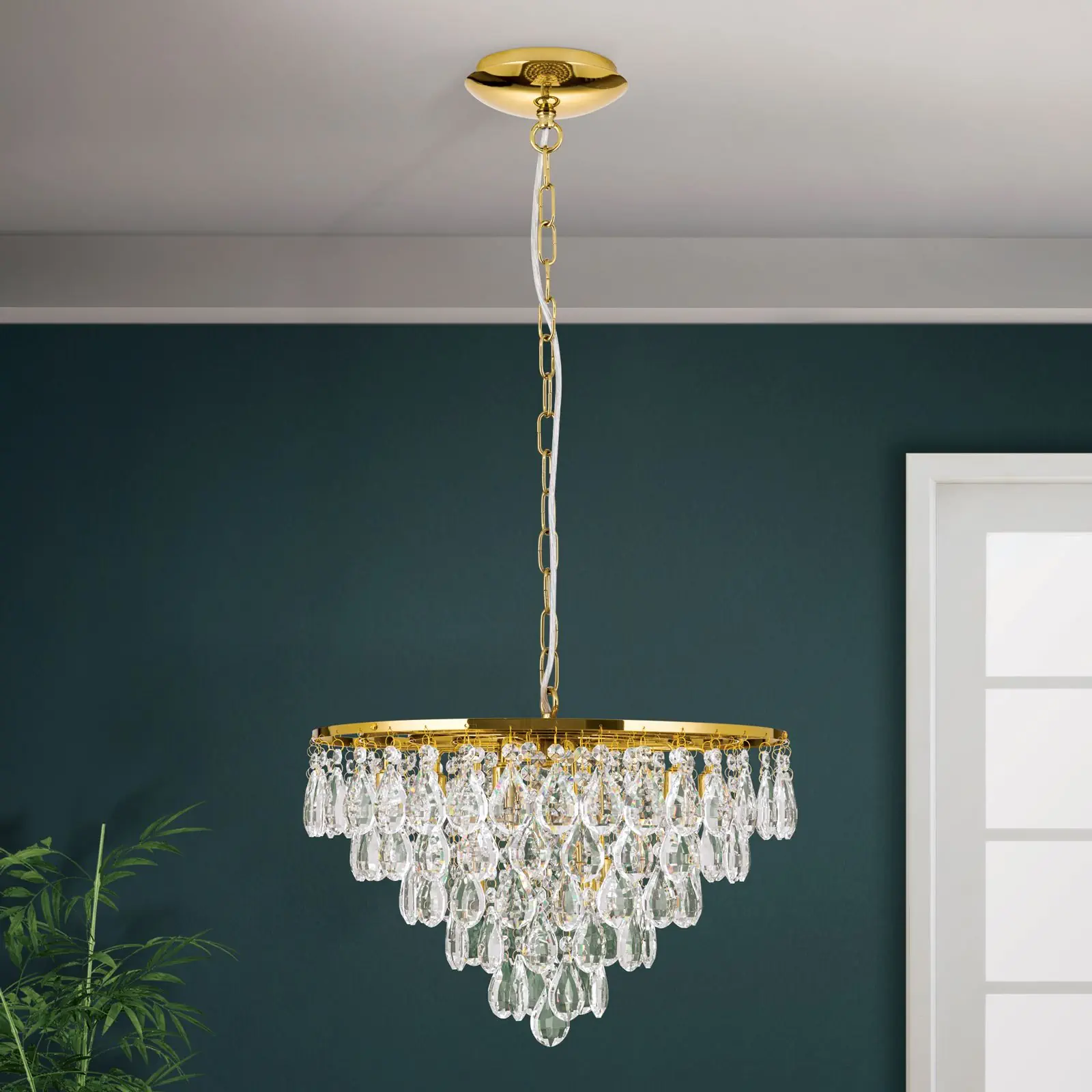 Viseća lampa CELESTE, 12 izvora svetla, zlatna - 3