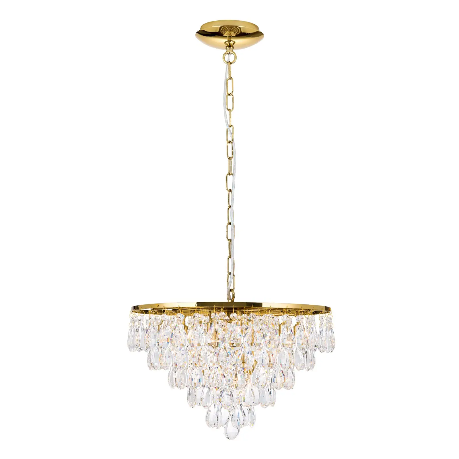 Viseća lampa CELESTE, 12 izvora svetla, zlatna - 4