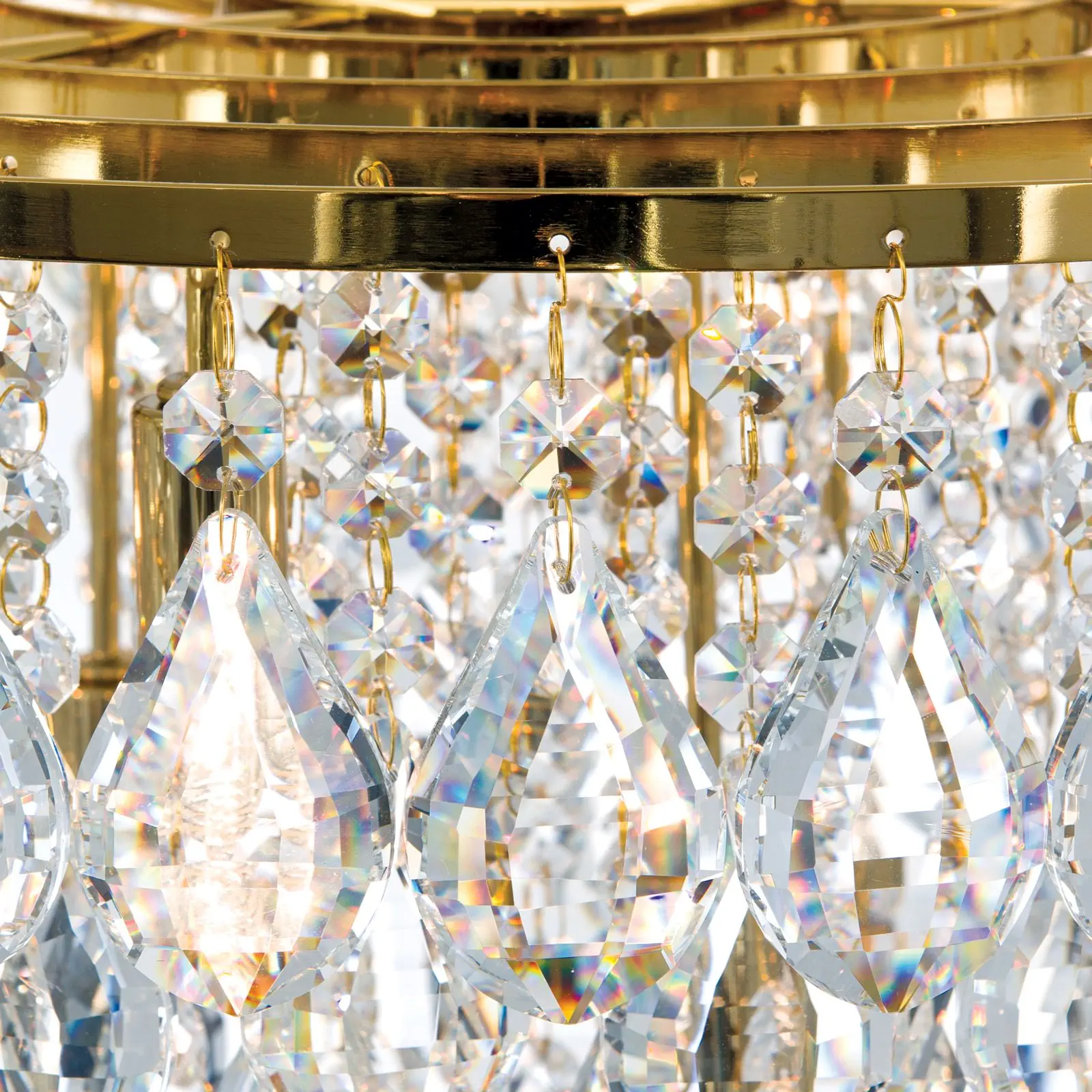 Viseća lampa CELESTE, 12 izvora svetla, zlatna - 5