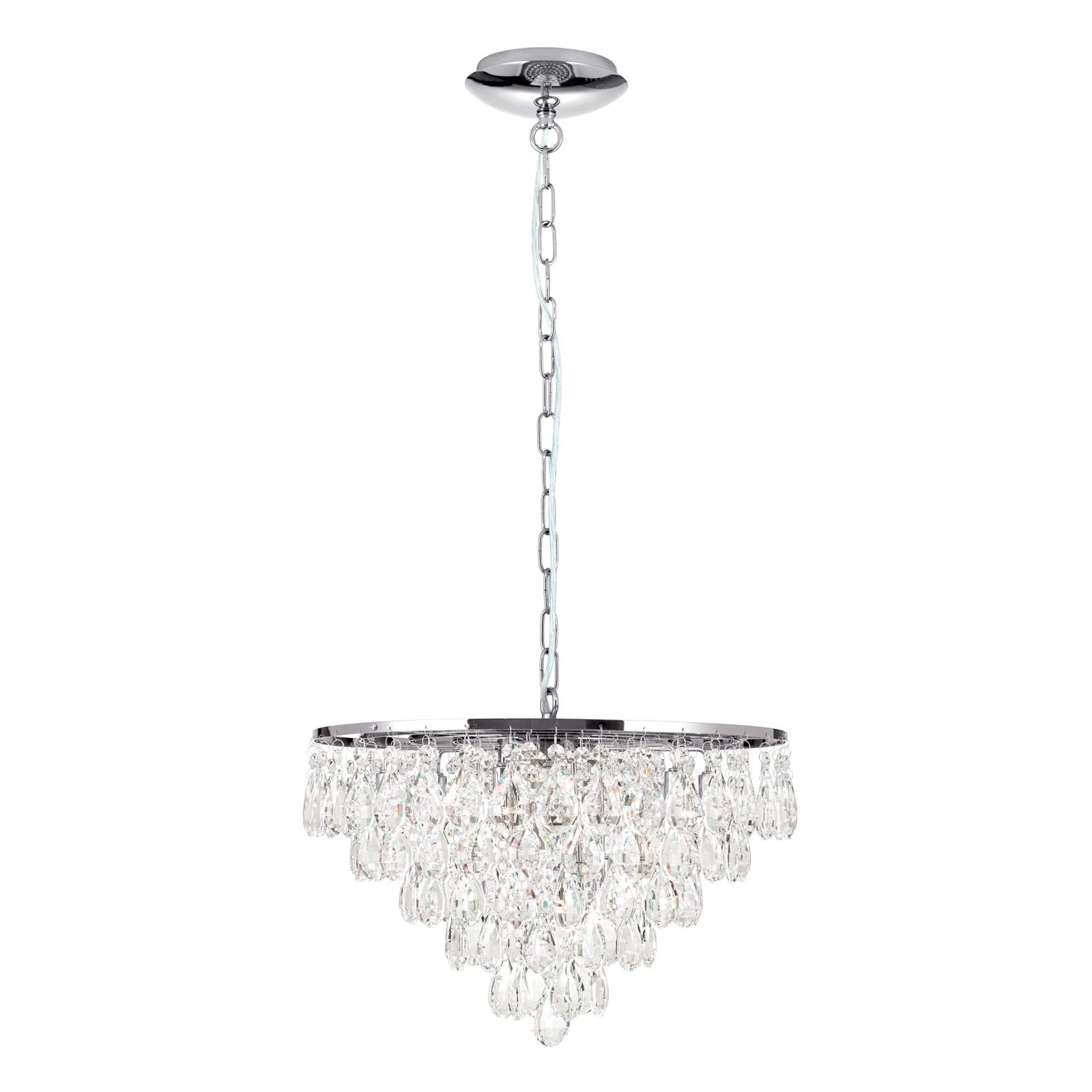 Viseća lampa CELESTE, 9 izvora svetla, hrom, K9 kristali - 4