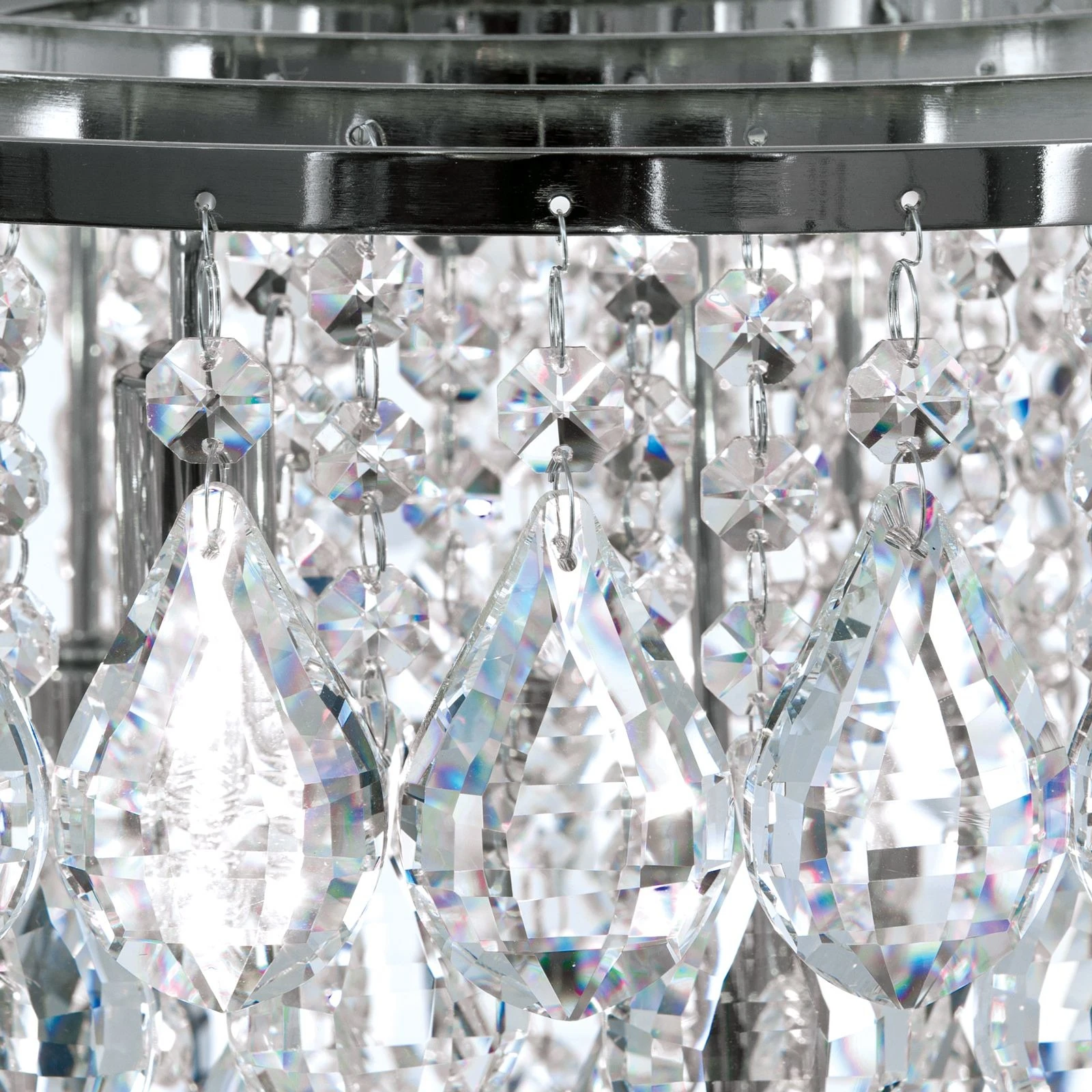 Viseća lampa CELESTE, 9 izvora svetla, hrom, K9 kristali - 5